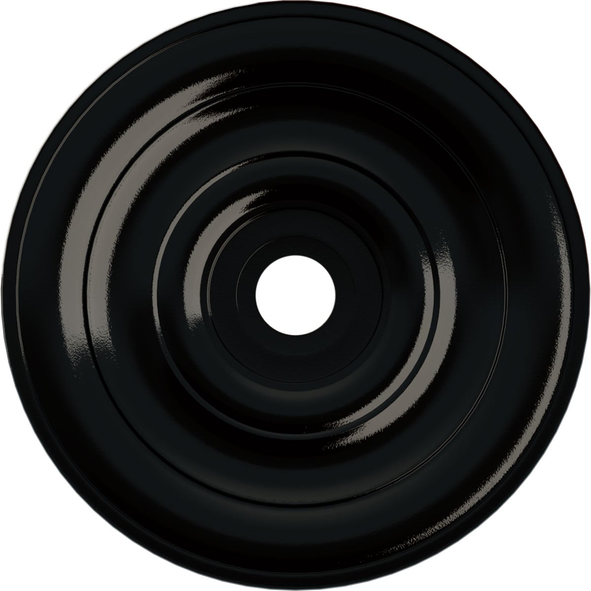 Ekena Millwork CM26JEBPS Jefferson 26.5-in W x 26.5-in L Painted Black Pearl Polyurethane Whole Ceiling Medallion