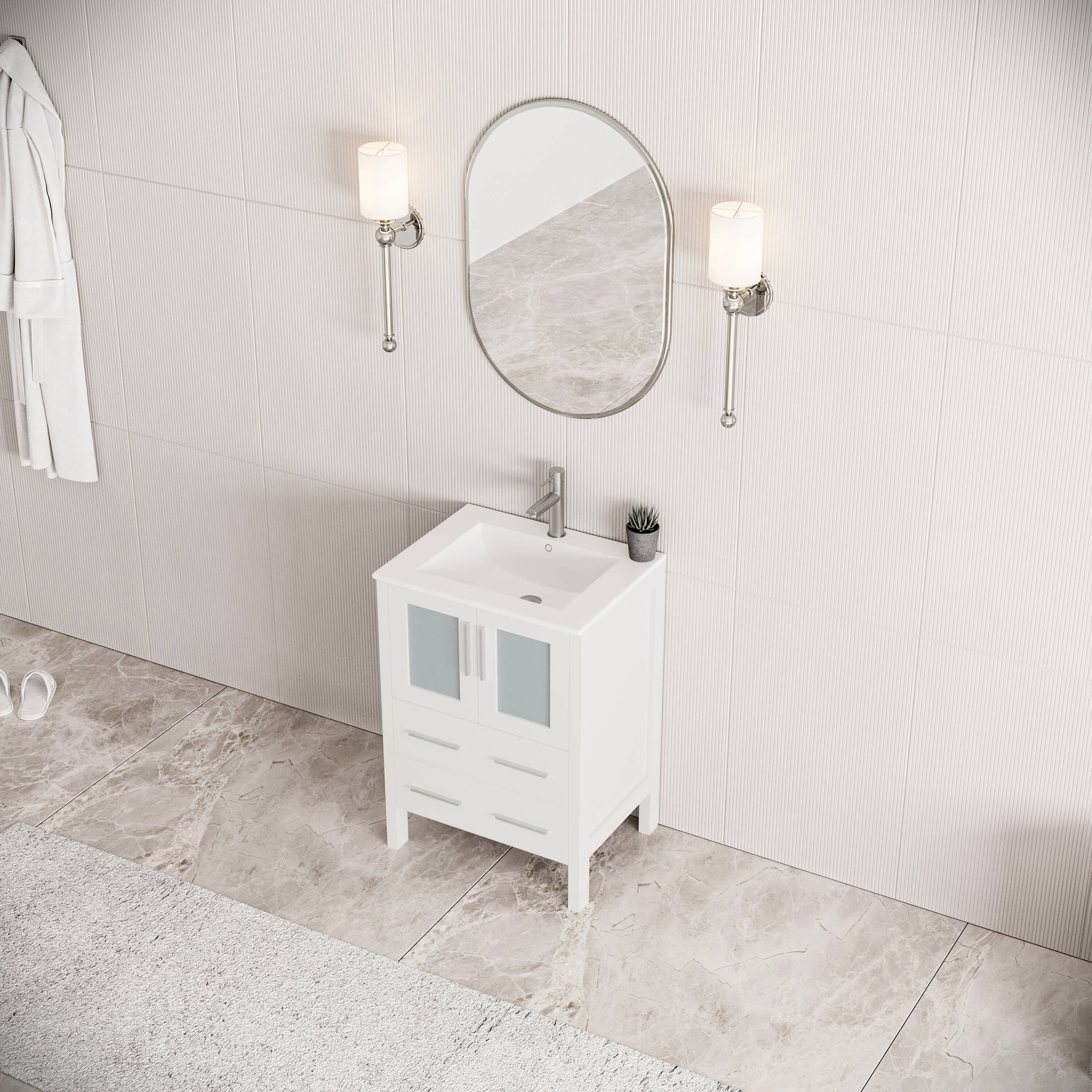 Fresca FCB6224WH-I Bath-Vanity-Combo - View #4