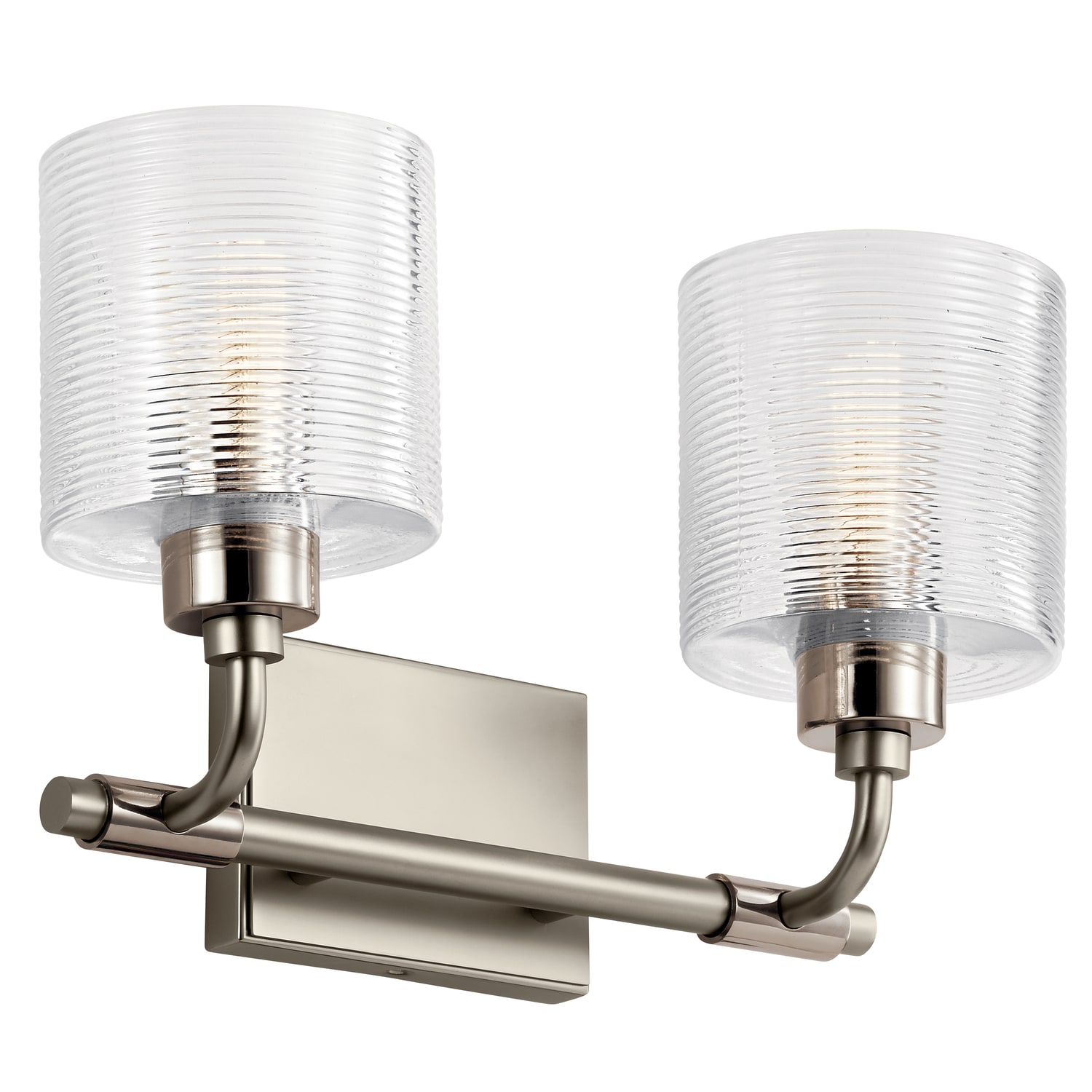 Kichler 55106SN Harvan 15-in 2 -Light Satin Nickel Industrial Vanity light