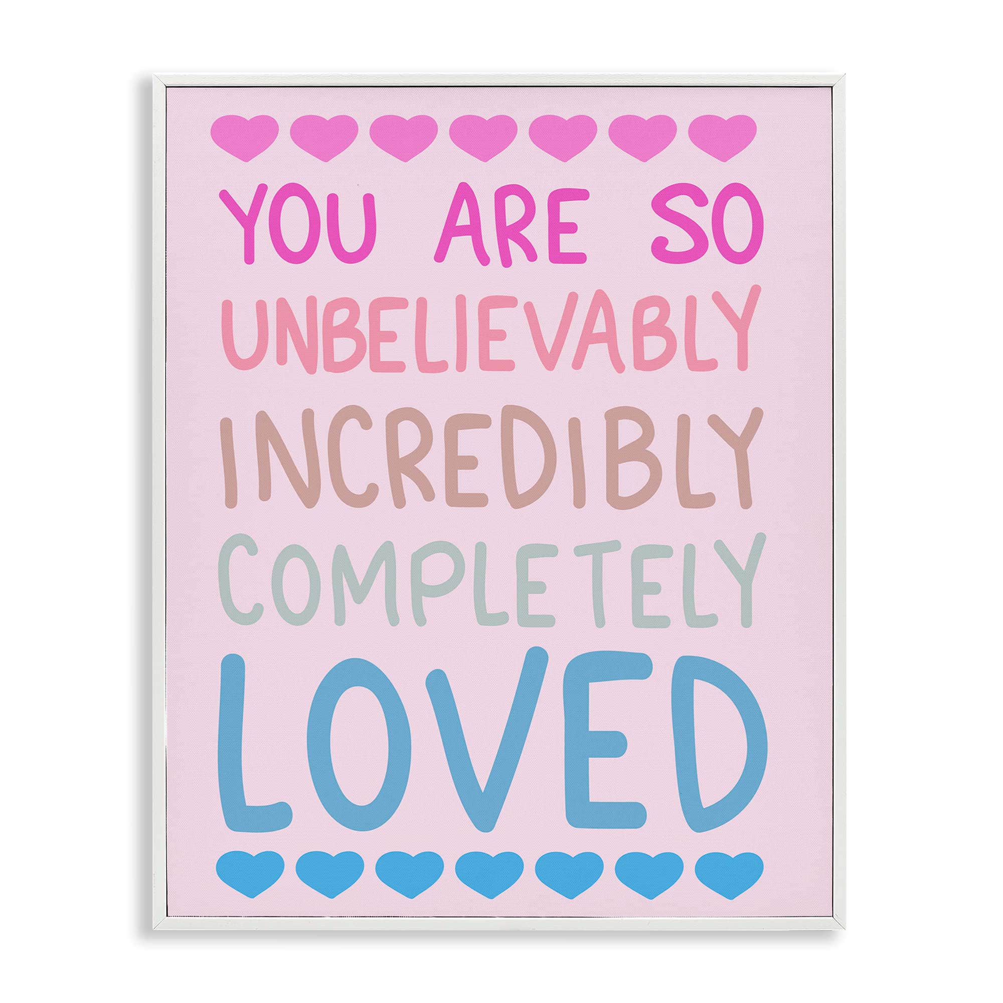 Stupell Industries BS-417-WFR-11X14 Incredibly Loved with Hearts Framed Giclee design by Sweet Melody Designs