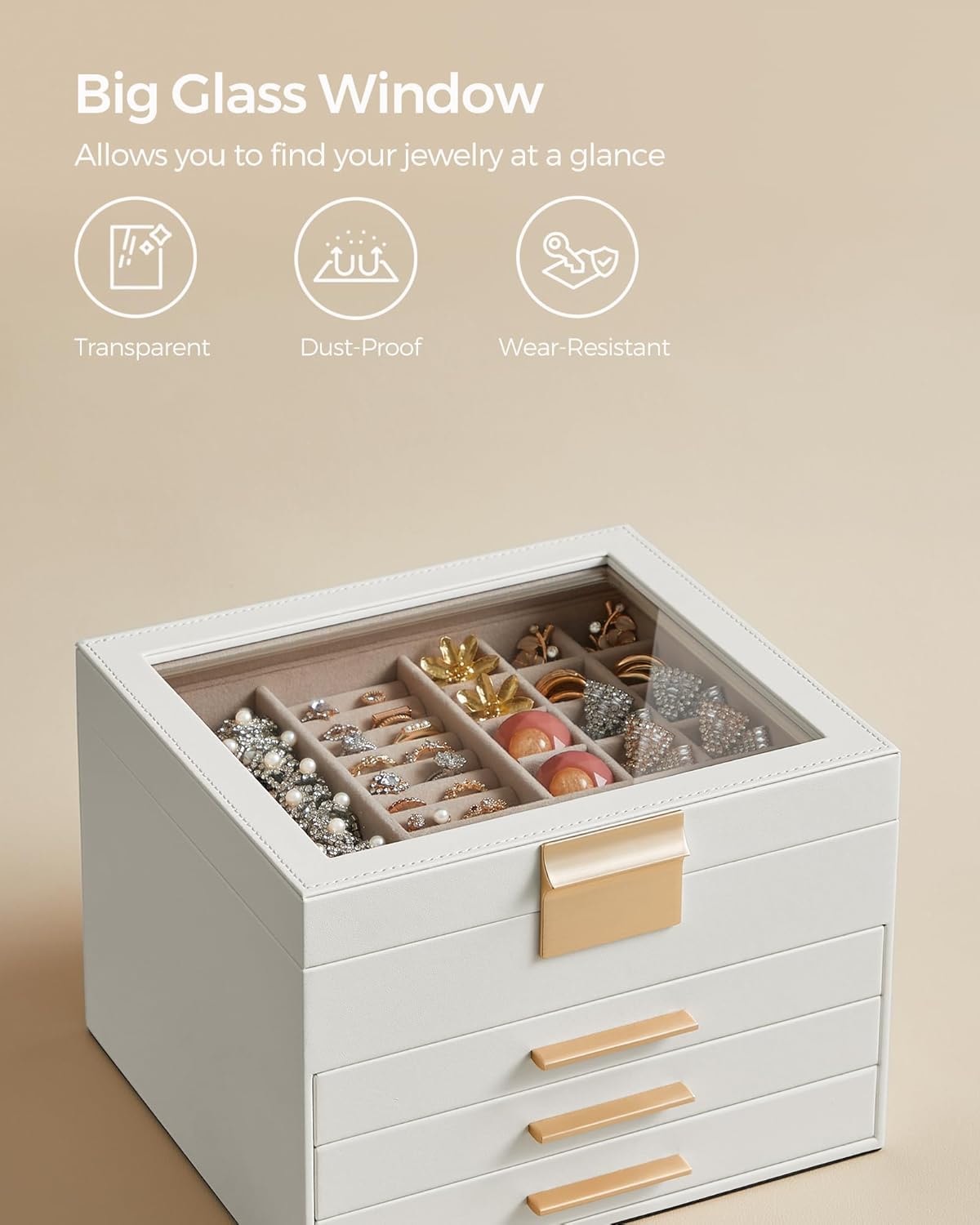 SONGMICS HOME JBC173W01 Jewelry-Organization - View #3