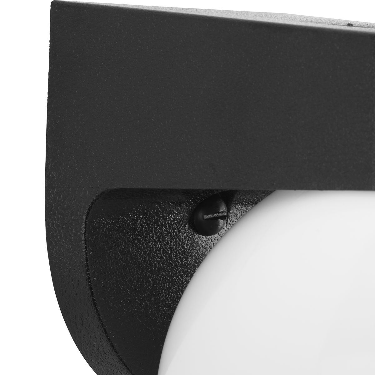 Black Polycarbonate 6-Inch Globe Outdoor Wall Lantern