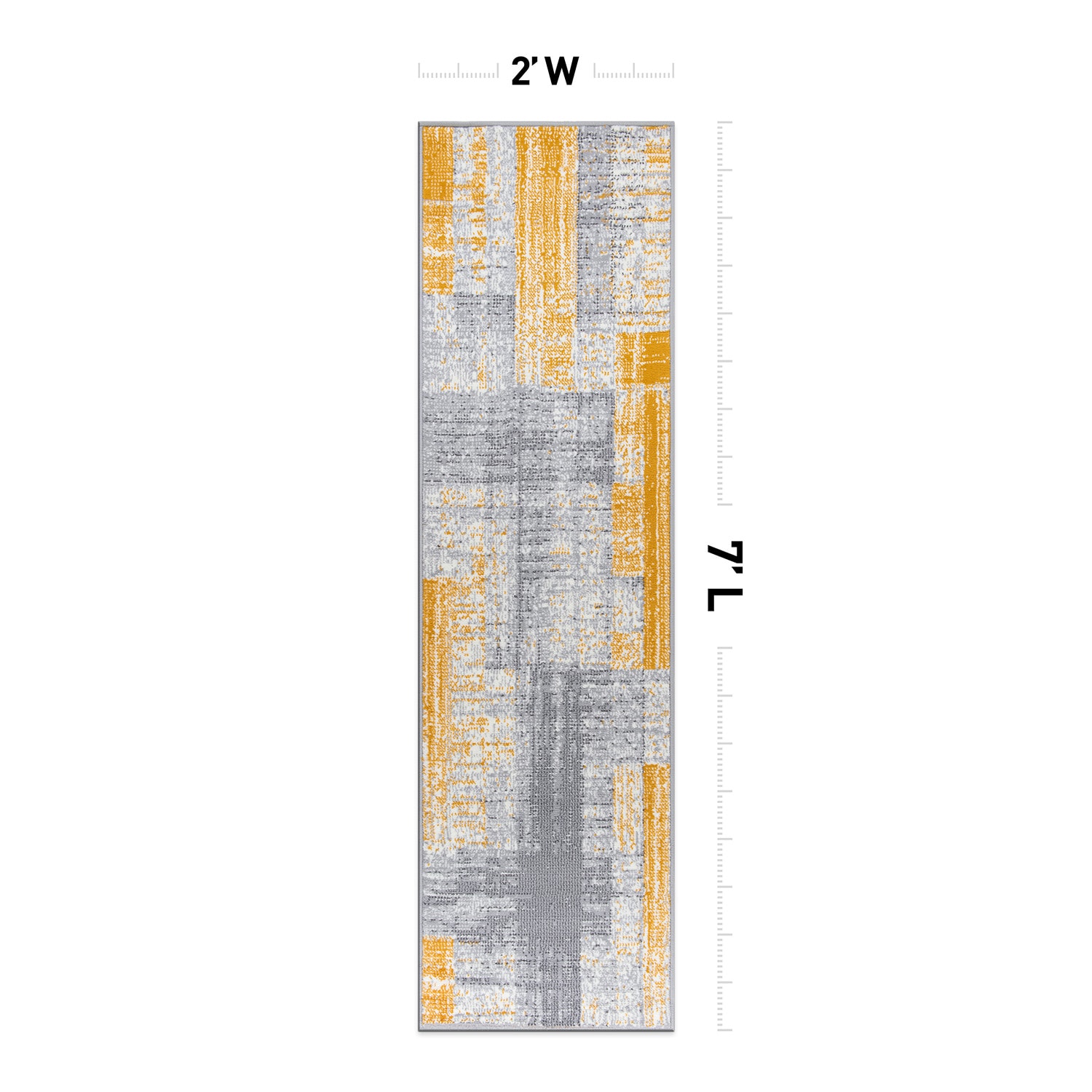 World Rug Gallery 3008YELLOW2X7 rugs - View #2