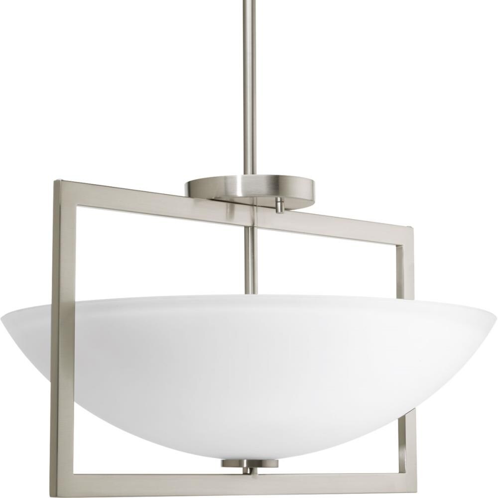 Progress Lighting P3559-09 Harmony 3-Light 18-in Brushed Nickel Semi-Flush mount light