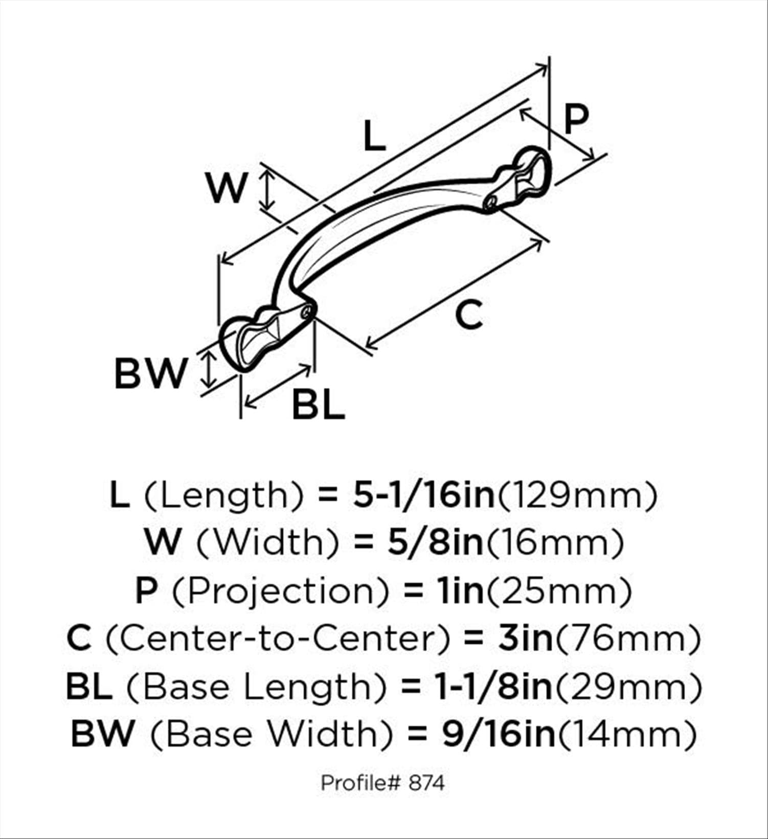 Amerock BP874G9 Cabinet-Pulls - View #3
