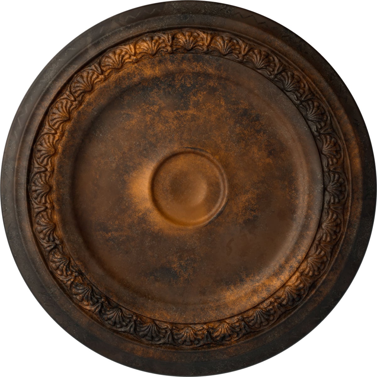 Ekena Millwork CM31CARUS Carlsbad 31.125-in W x 31.125-in L Painted Rust Polyurethane Whole Ceiling Medallion