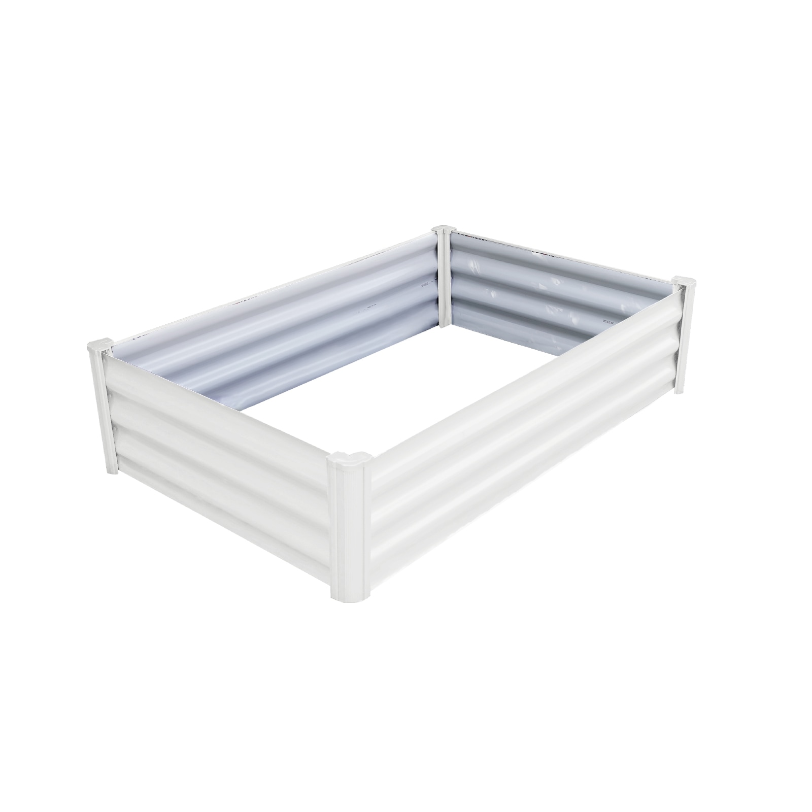 The Organic Garden Co. AB1309 36-in W x 48-in L x 16-in H Surfmist Galvanized Metal Raised Garden Bed