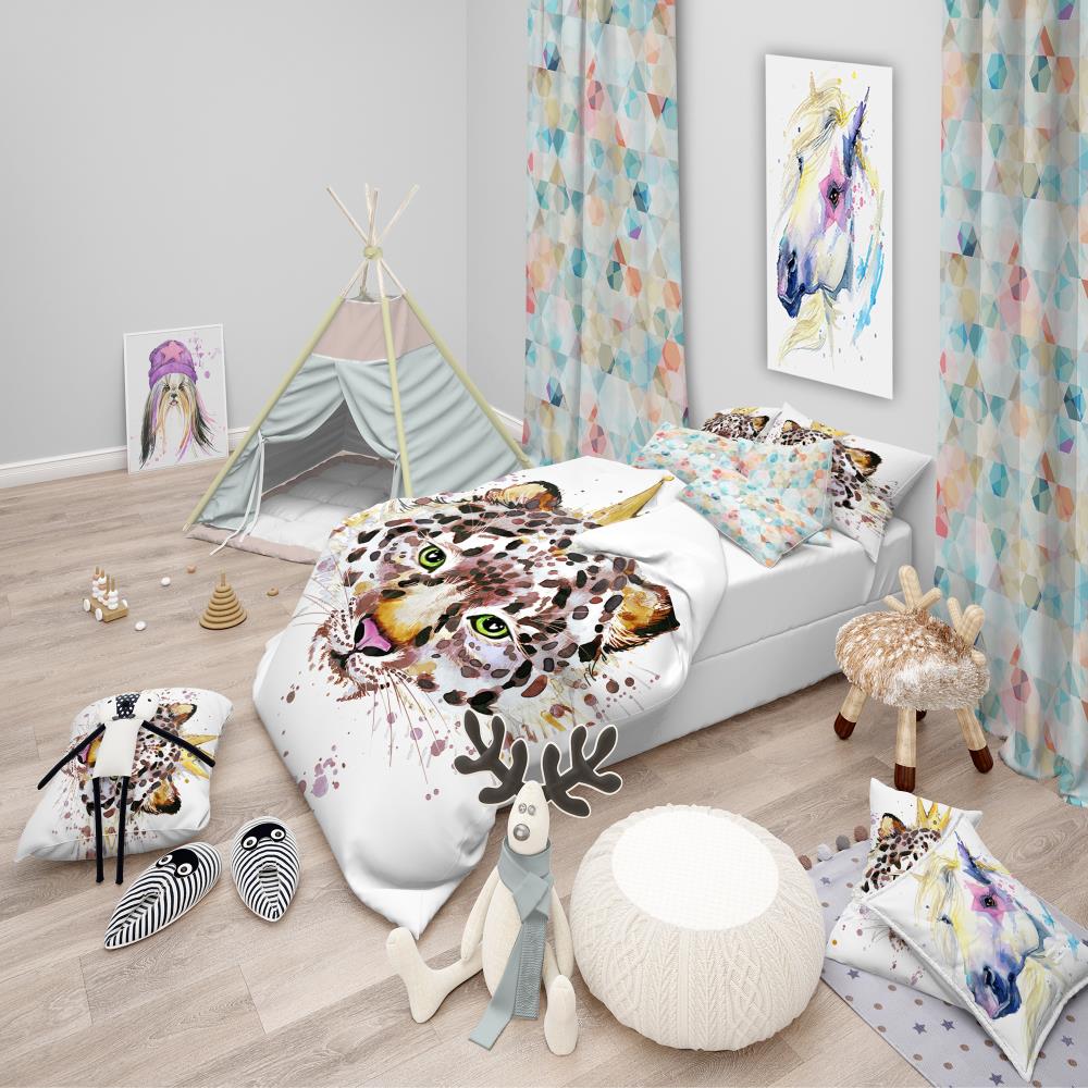 Designart BED13222-Q 3-Piece Gold Queen Duvet Cover Set