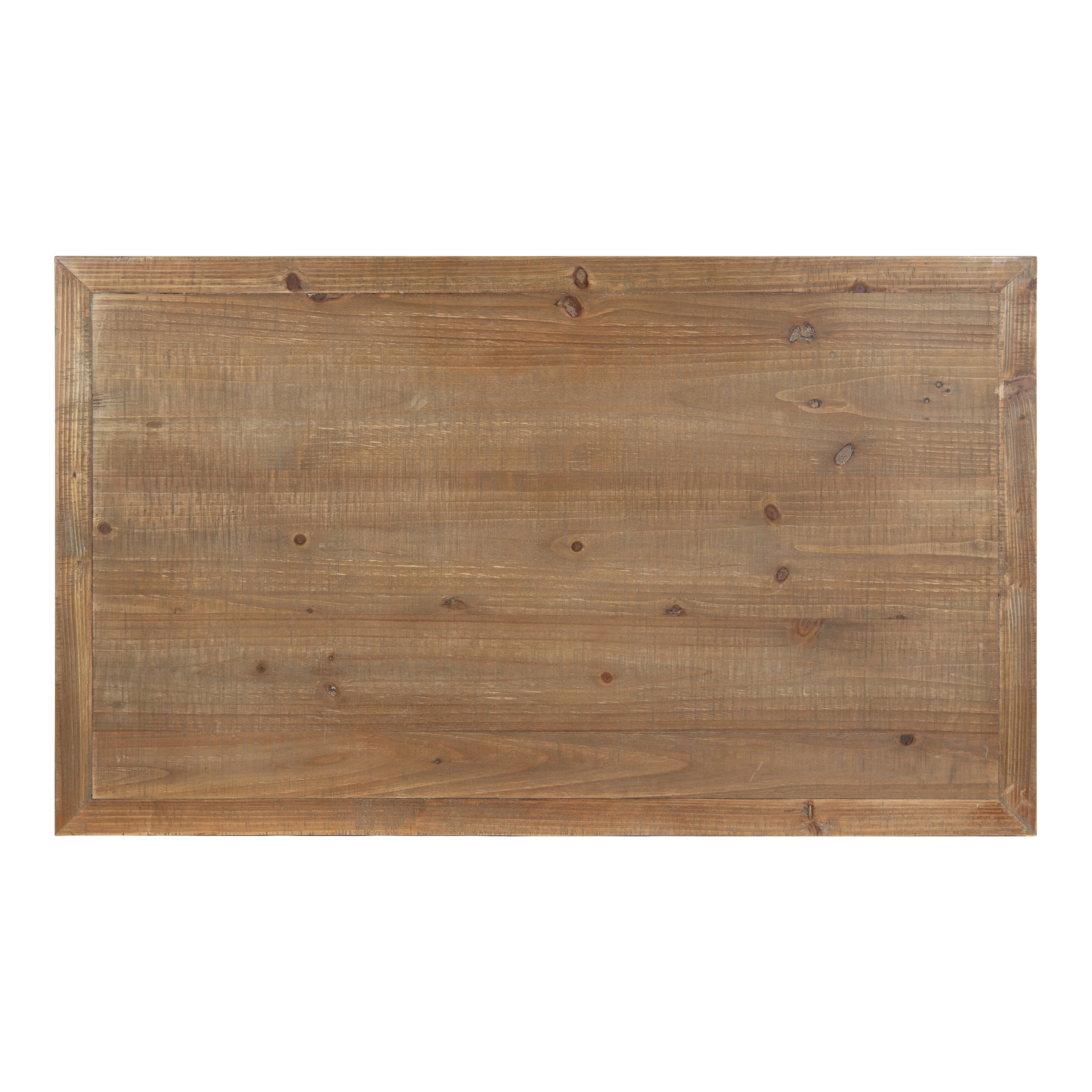Rustic Brown and White Rectangular Wood Coffee Table