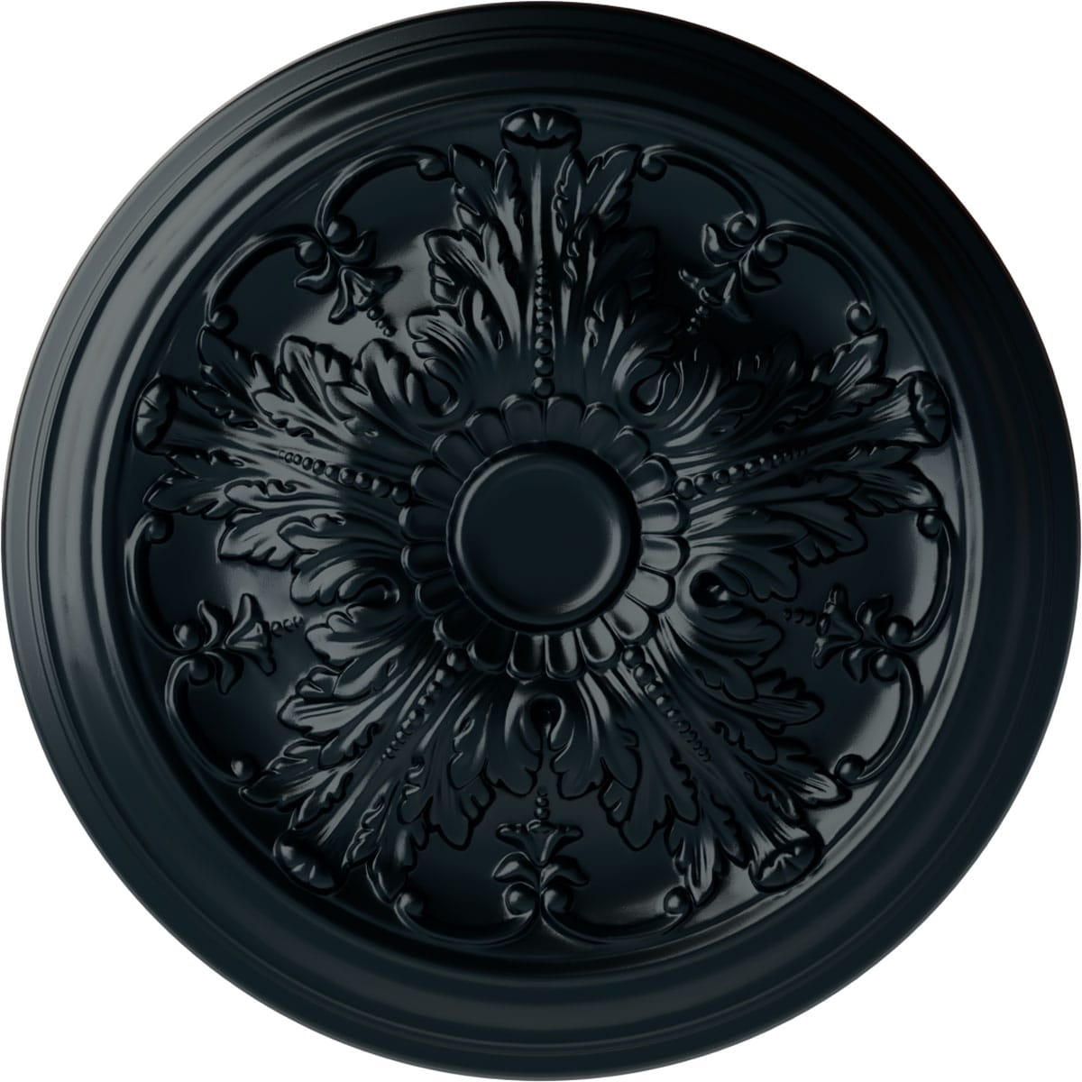 Ekena Millwork CM20DANSF Damon 20-in W x 20-in L Painted Night Shade Polyurethane Whole Ceiling Medallion