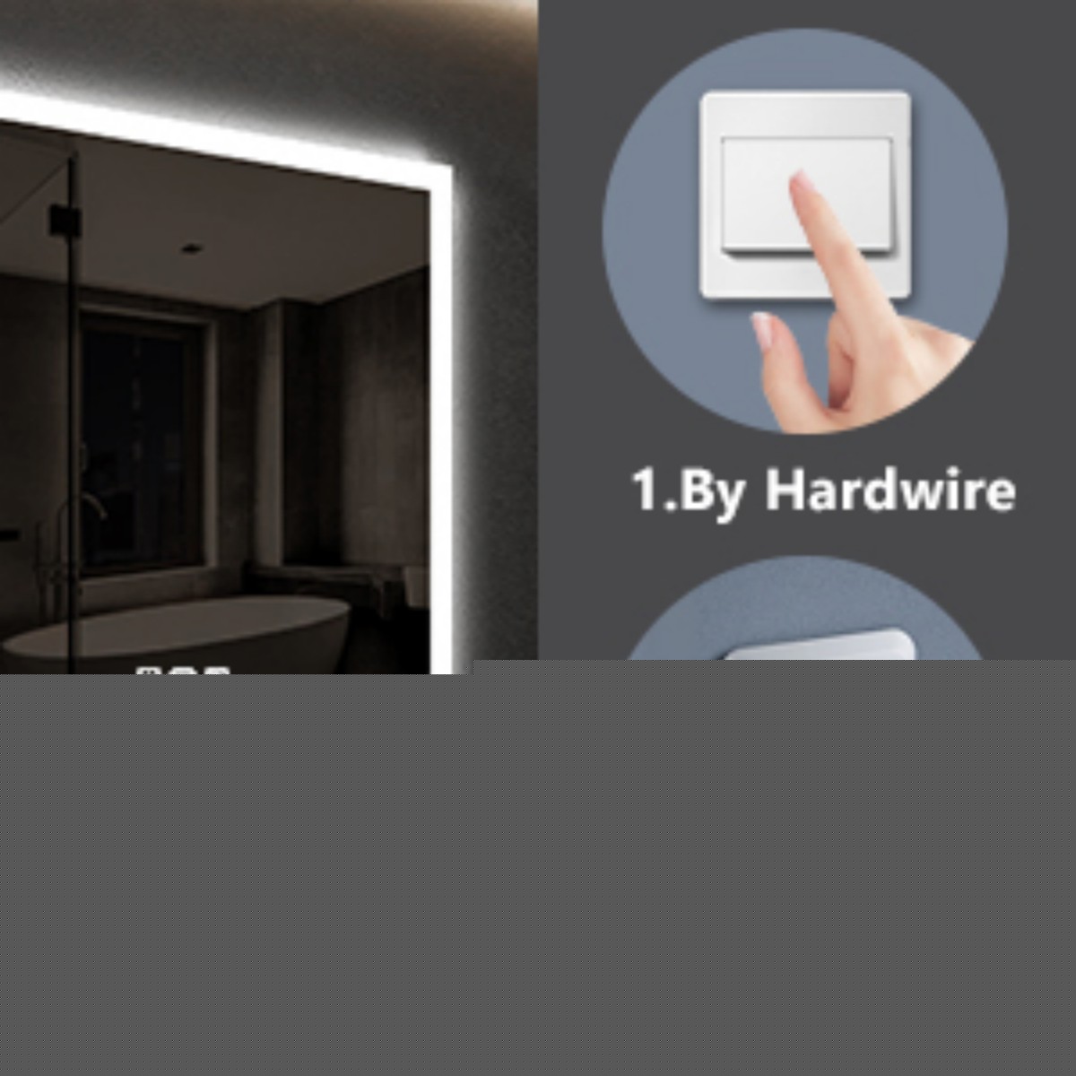 LOVMOR MA045536TD-OL-LSQ Framed-Bath-Mirrors - View #7