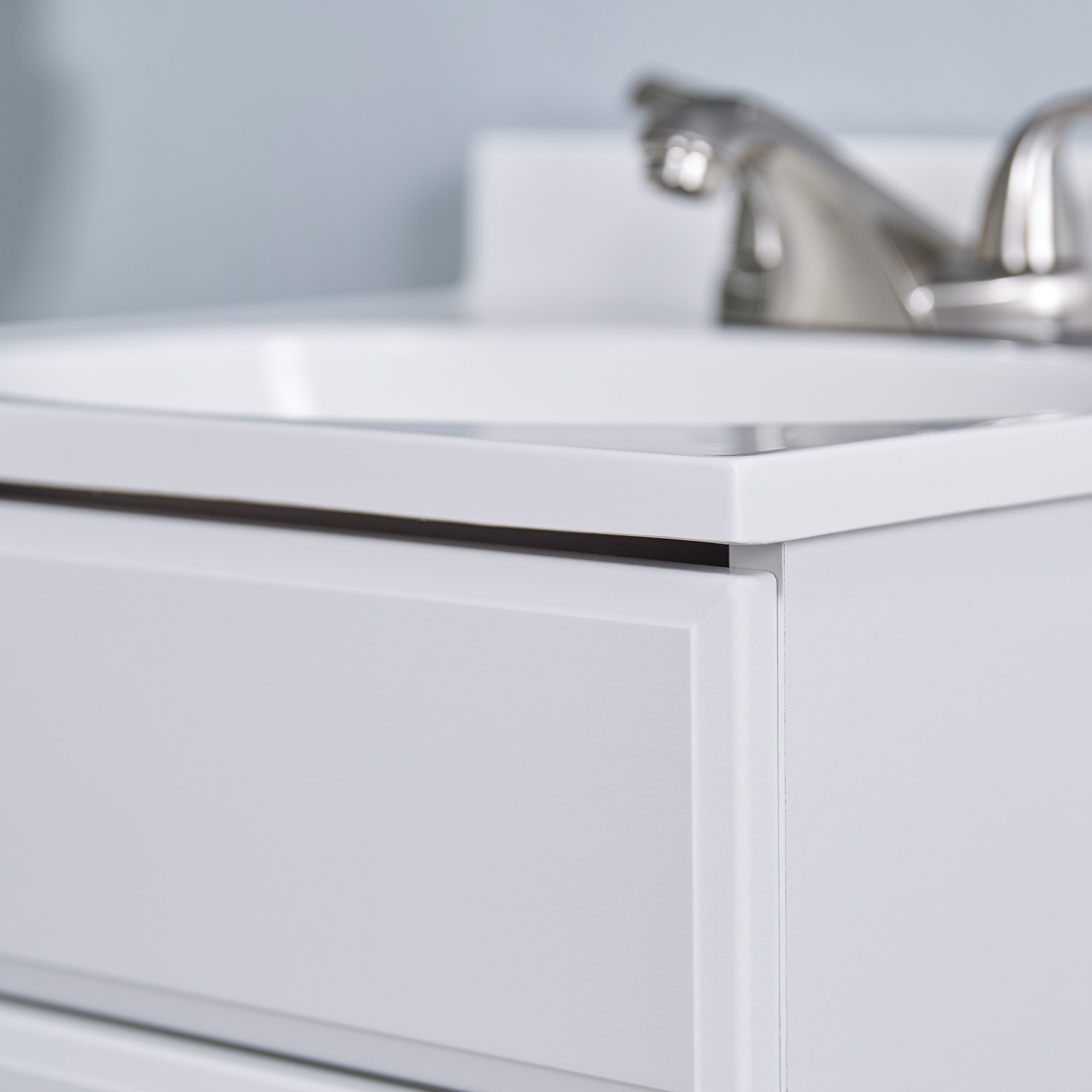 Project Source White 36-in White Undermount Single Sink Bathroom Vanity with White Cultured Marble Top