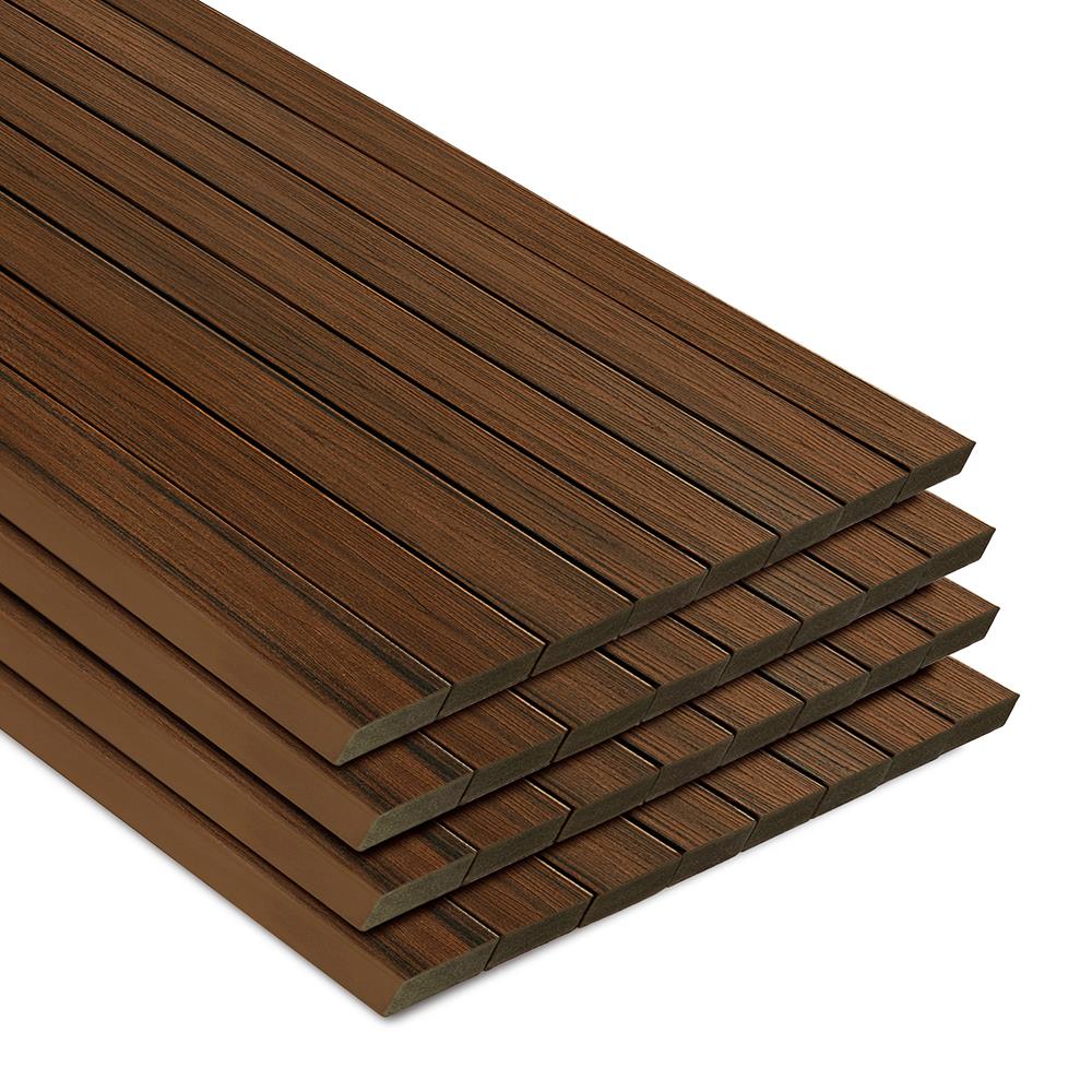 Trex SR020620TS32 Transcend 2-in x 6-in x 20-ft Spiced Rum Square Composite Deck board 32 -Pack