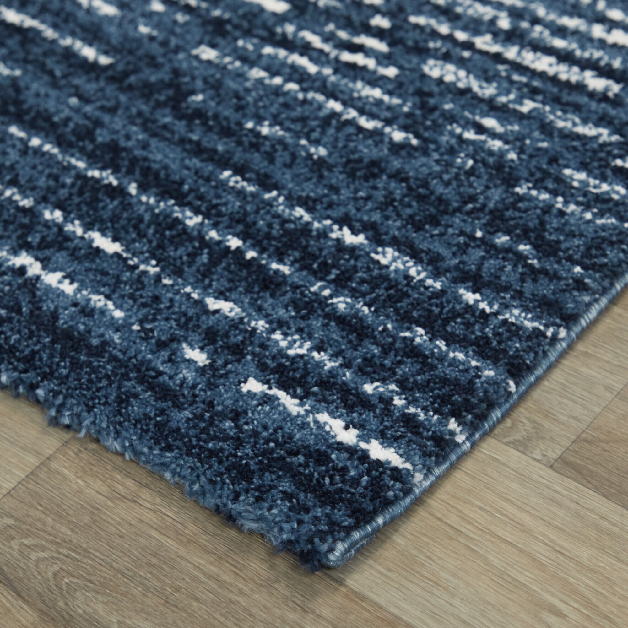 Balta 8 x 10 Navy Blue Indoor Stripe Area Rug in the Rugs department at ...