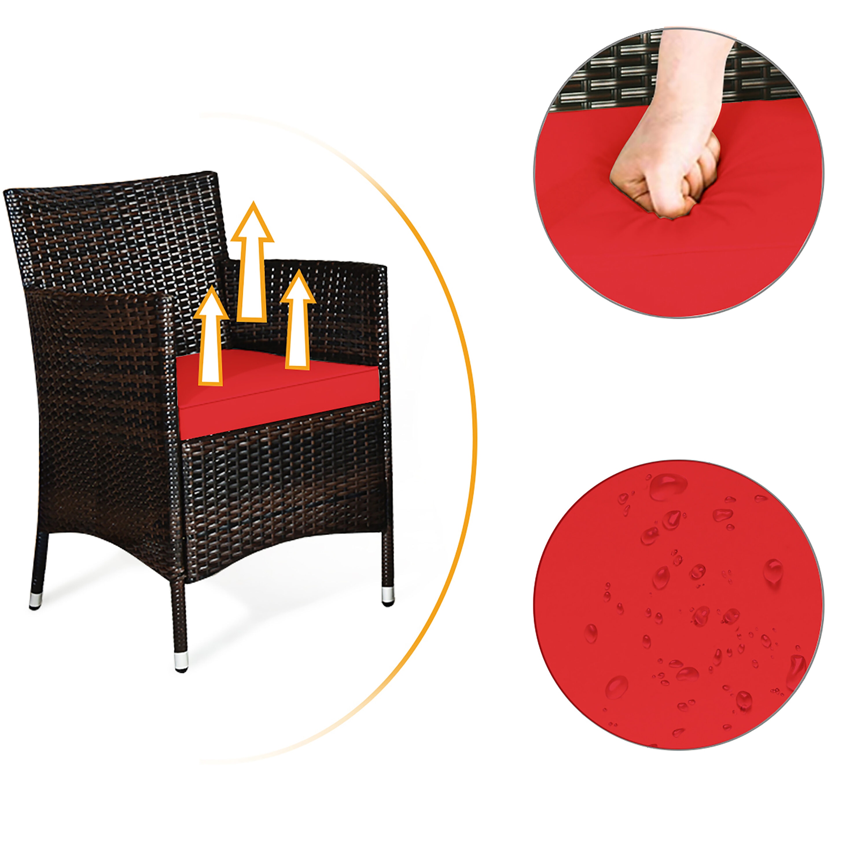 Costway HW63214RE Patio-Conversation-Sets - View #2