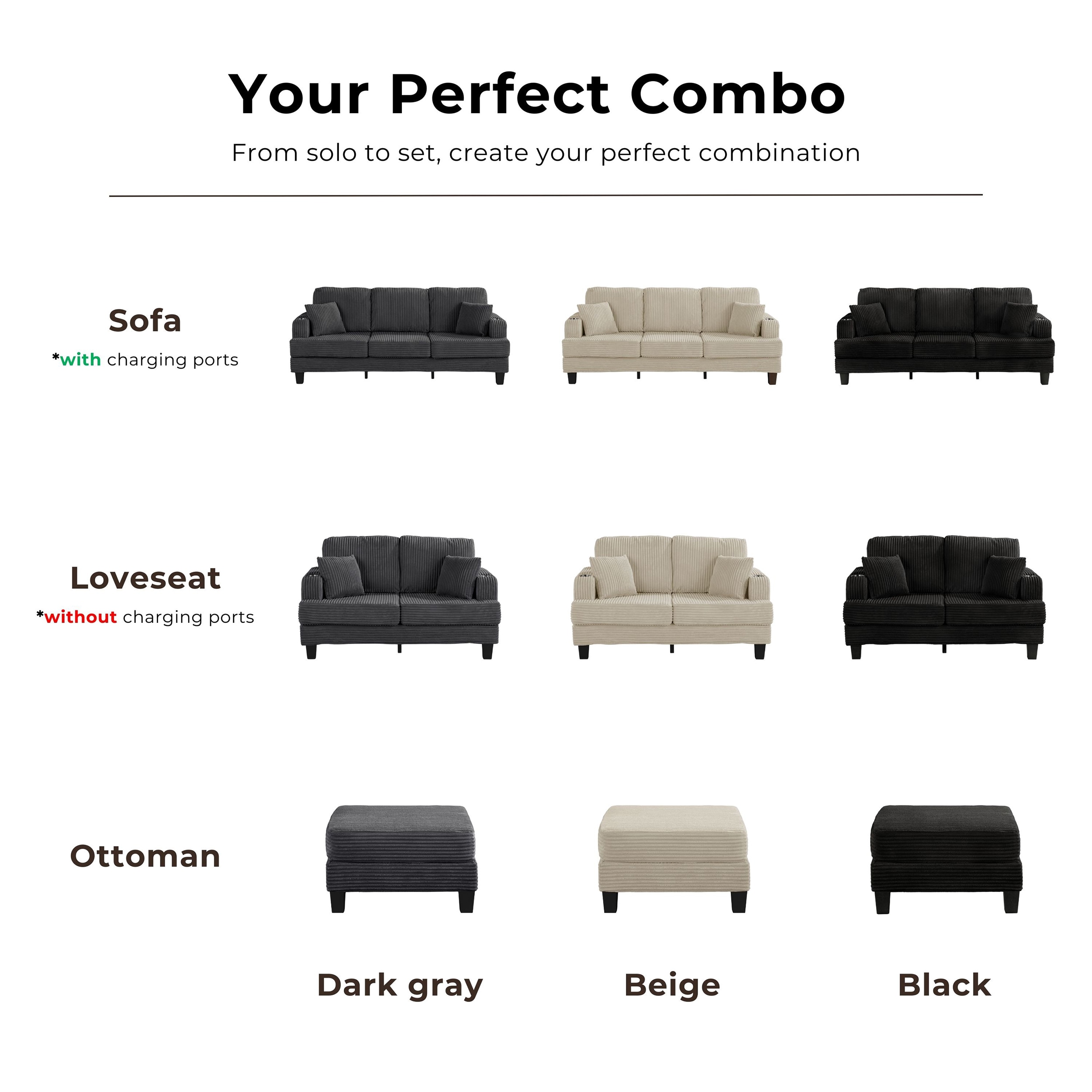 Furniture of America IDF-SL6932DG-OT Indoor-Ottomans - View #12