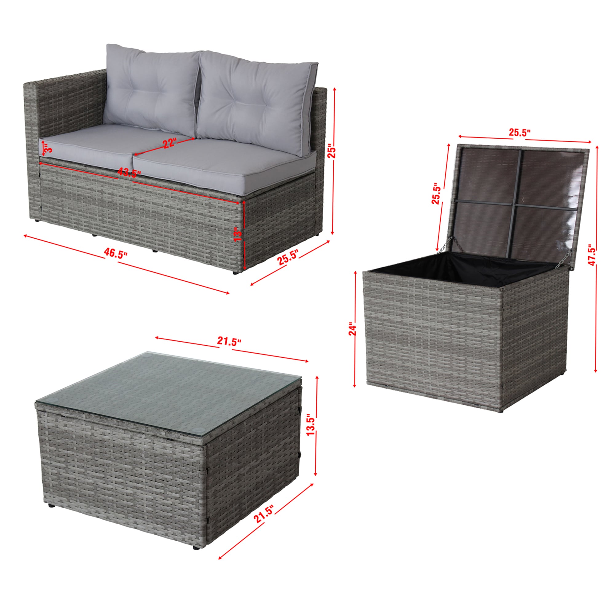 ModernLuxe L-W209S00014 Patio-Conversation-Sets - View #7