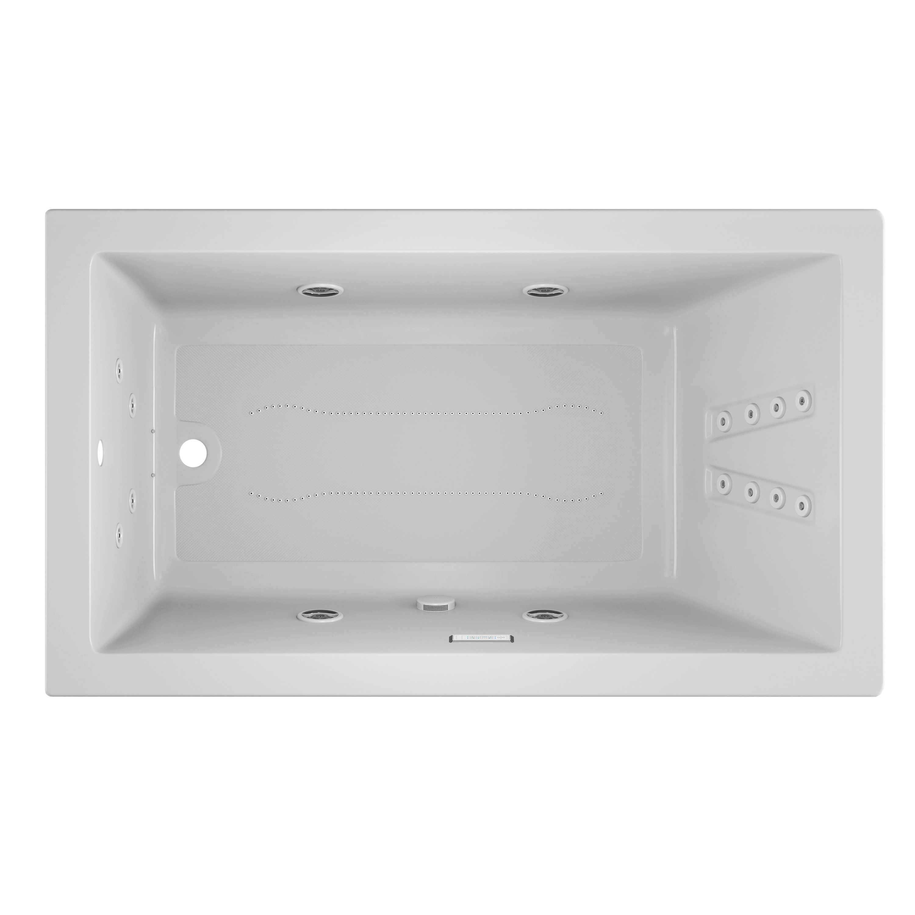 Jacuzzi SOL7242CRL4IWW SOLNA 42-in x 72-in White Acrylic Drop-In and Undermount Whirlpool and Air Bath Combination Tub (Right Drain)
