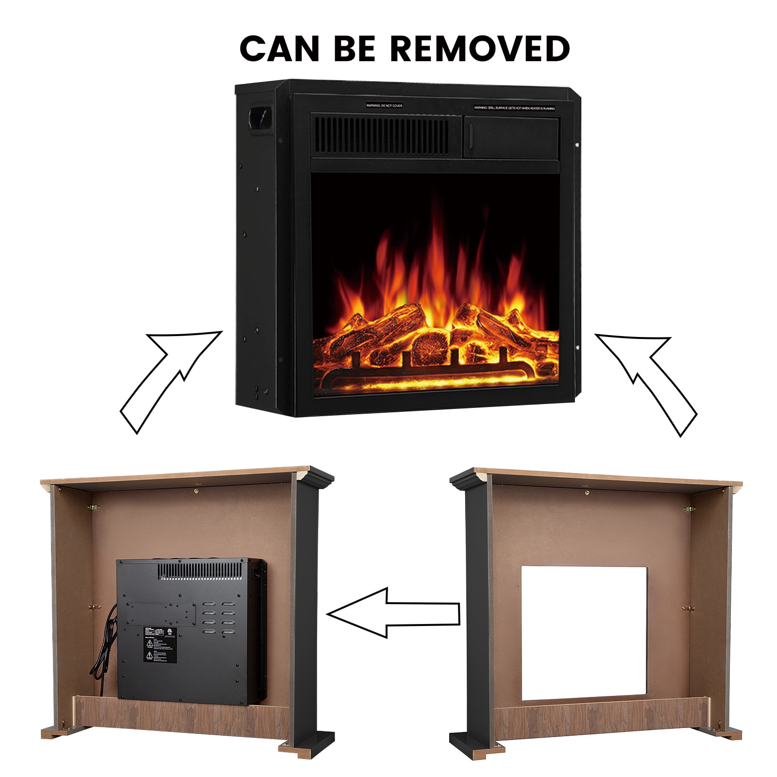 COWSAR LSSM18FP04BK+M1804 Electric-Fireplaces - View #7