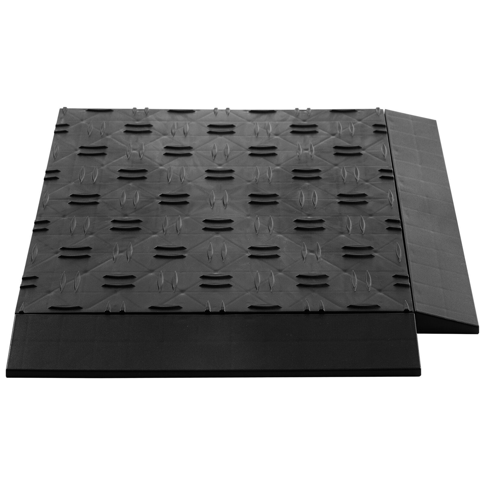 VEVOR Female Garage Floors Transition Edge Kit 15 PCS Sturdy PP Interlocking Modular Garage Floor Edging Slip-resistant Easy Assembly Compatible Only With Upgraded 6-Lock Garage Mats Black