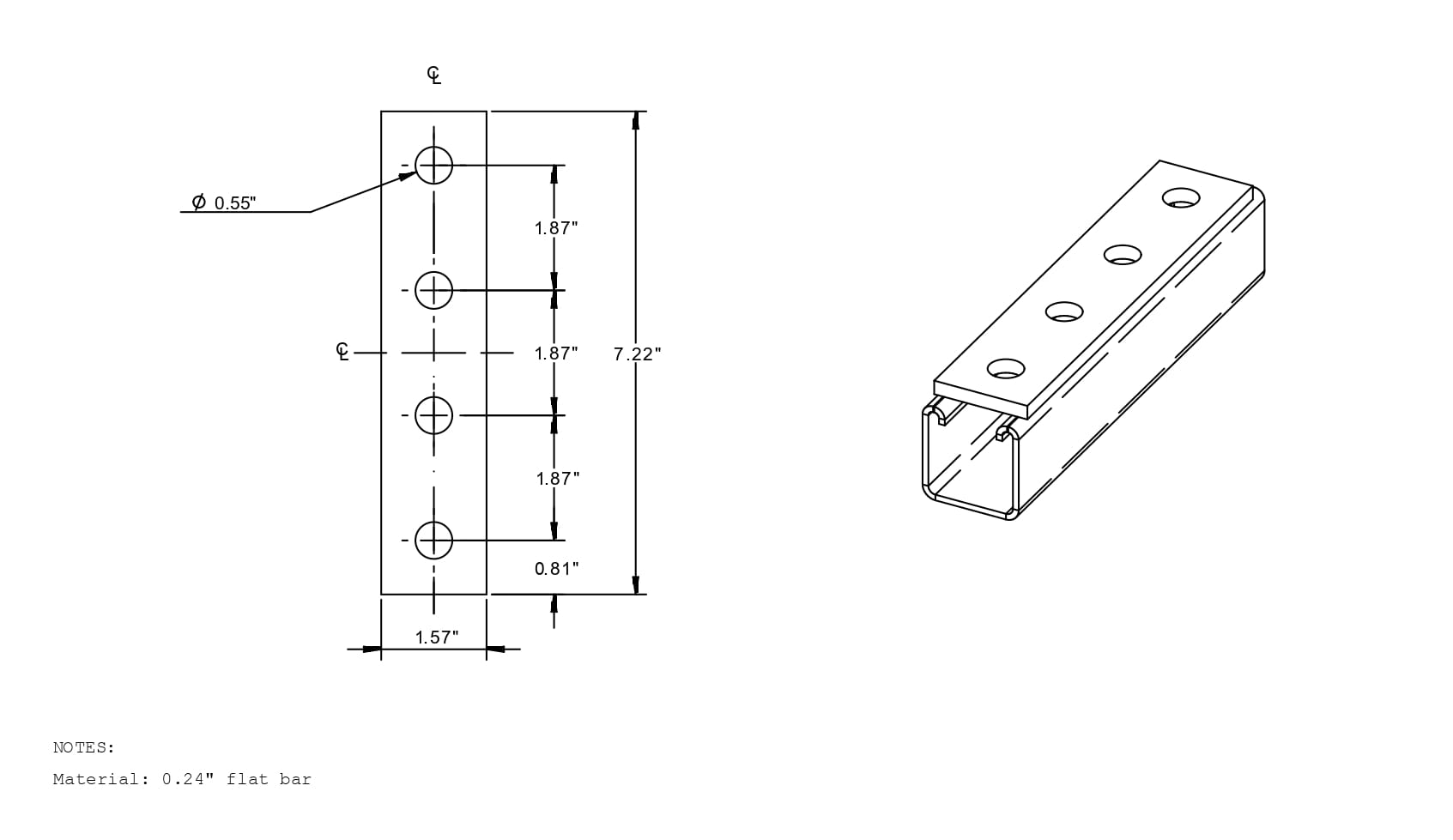 Adamax 1/2-in Straight Strut Bracket in the Strut Accessories ...