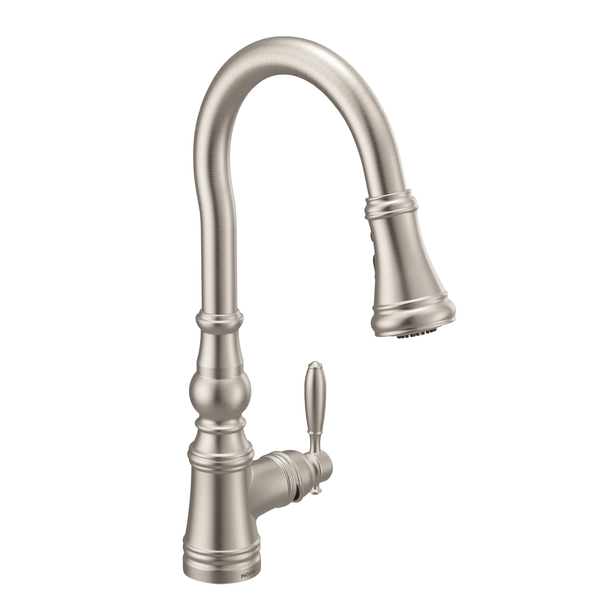 Stainless Steel Transitional Pull-Down Kitchen Faucet with Spray