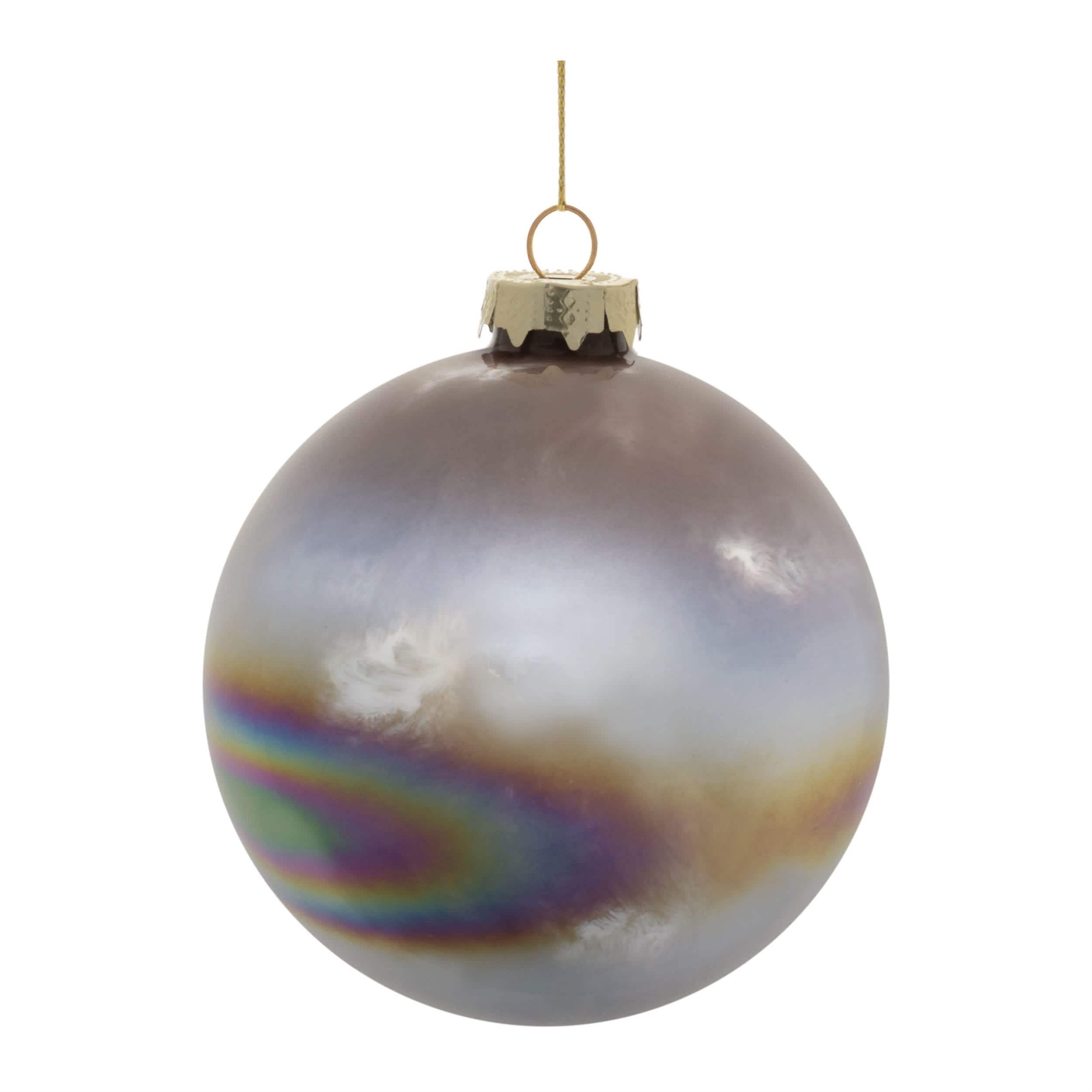 Melrose International 94799DS Iridescent Glass Ball Ornament (Set of 12)
