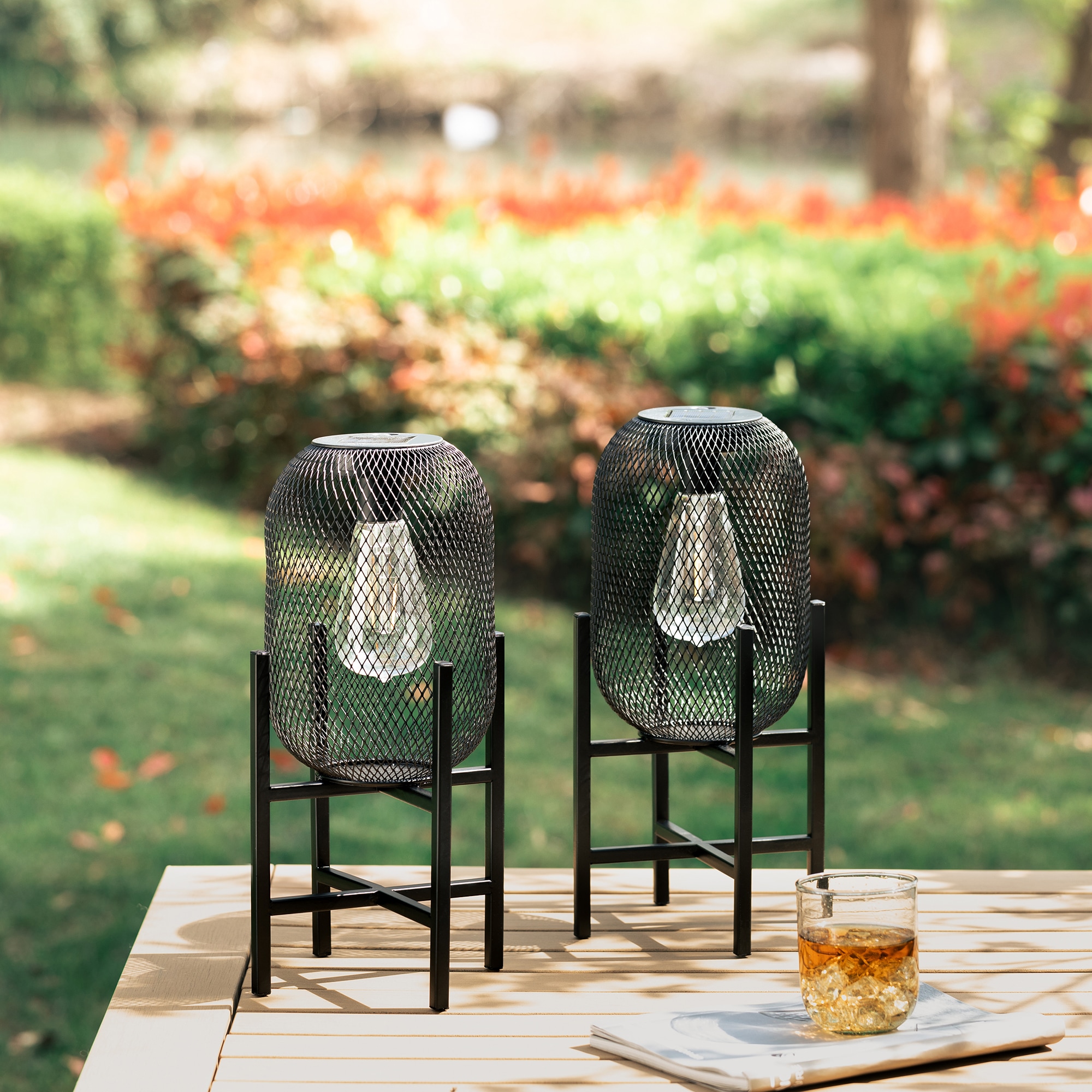 Glitzhome 2023300061 Outdoor-Decorative-Lanterns - View #2