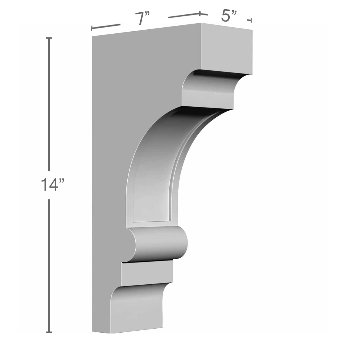 Ekena Millwork BKT05X07X14DI Exterior-Brackets-Braces - View #2