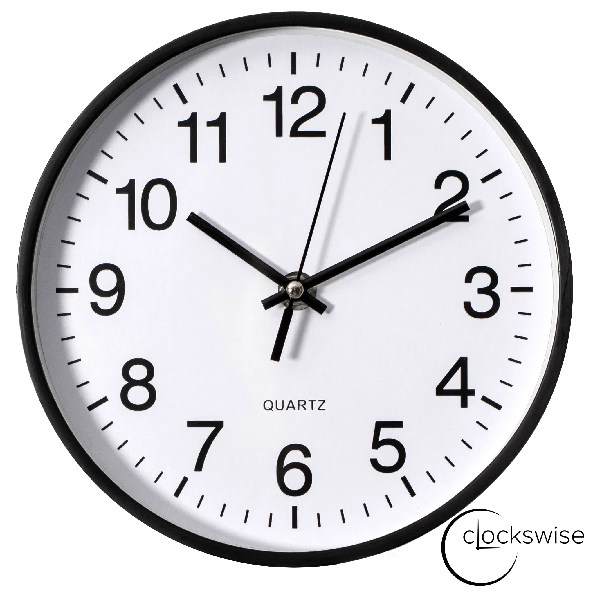 Clockswise QI004744.BK.8 Analog Round Wall Modern