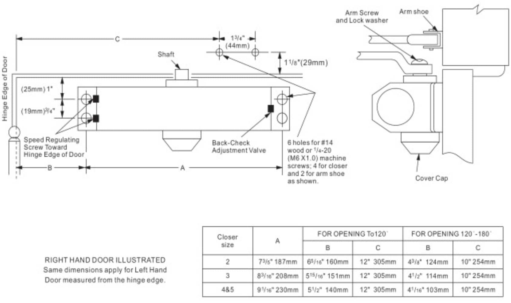 Global Door Controls TC2204BCCOVPASXNAL Door-Closures - View #5