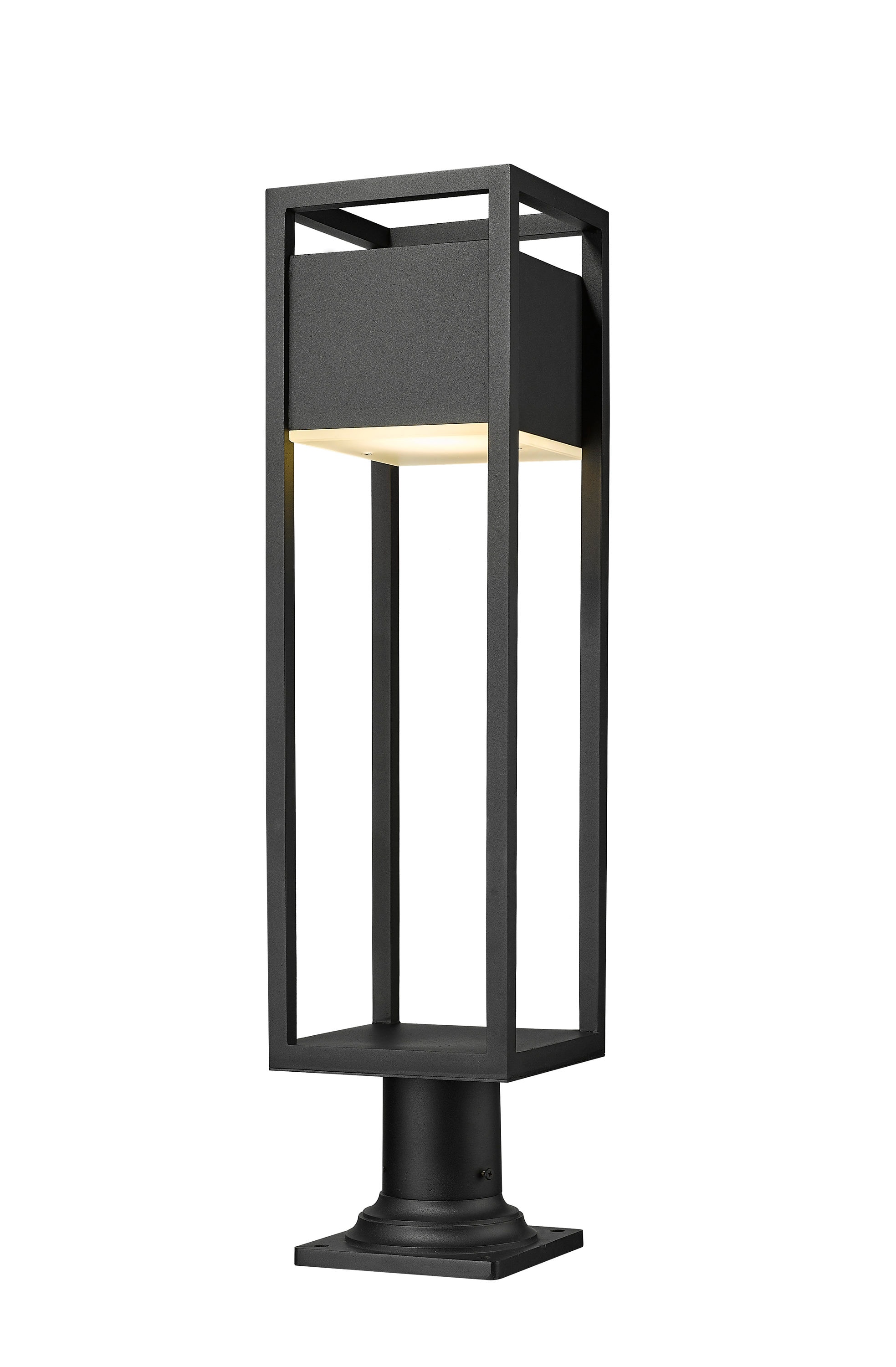 Z-Lite 585PHBR-533PM-BK-LED Barwick 29-Inches Black Modern/contemporary Outdoor Pier mount