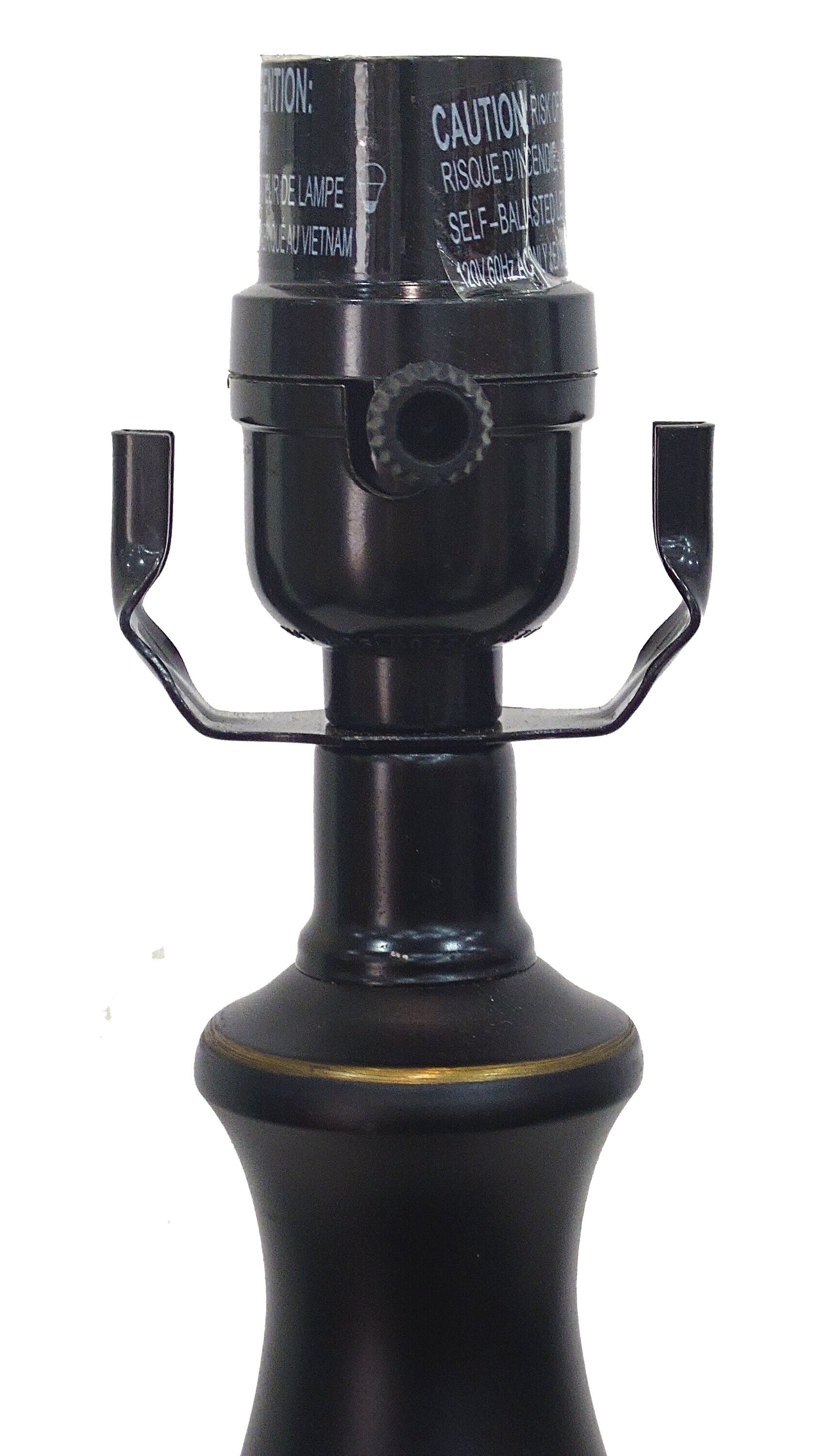 allen + roth 13.25-in Matte Misson Bronze Plug-in Metal Lamp Base