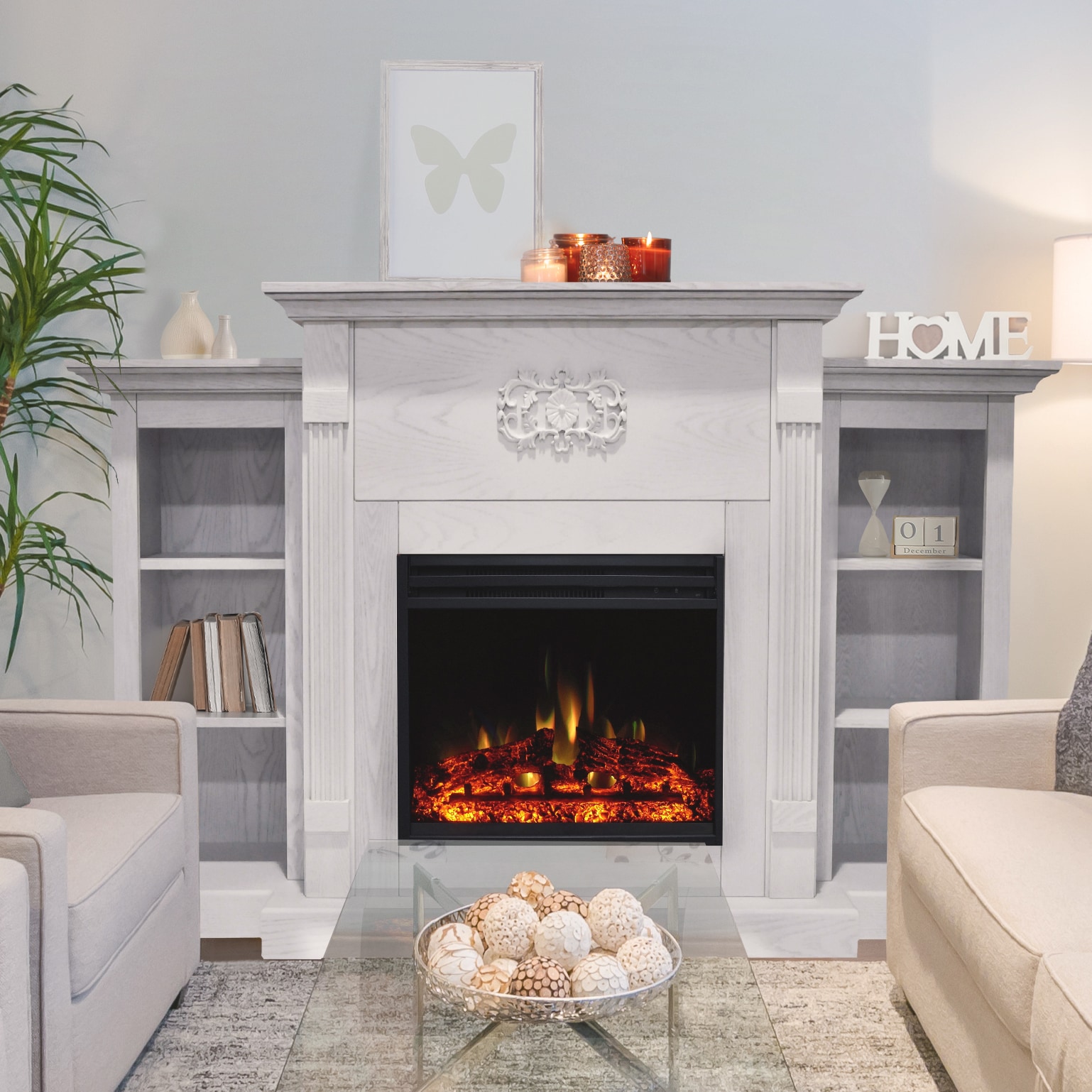 Cambridge CAM7233-1WHTLG3 Electric-Fireplaces - View #3