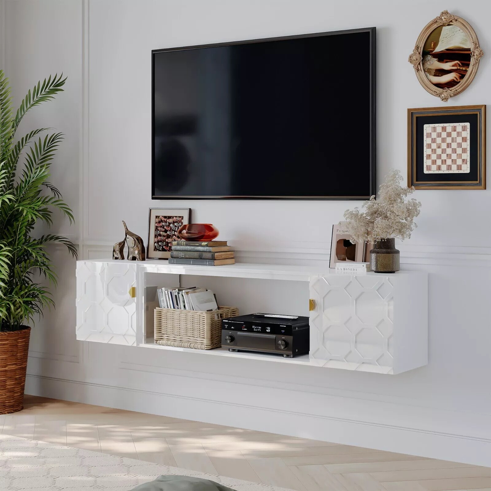 Mondawe MO-JH-F23-008-WH Tv-Stands - View #2