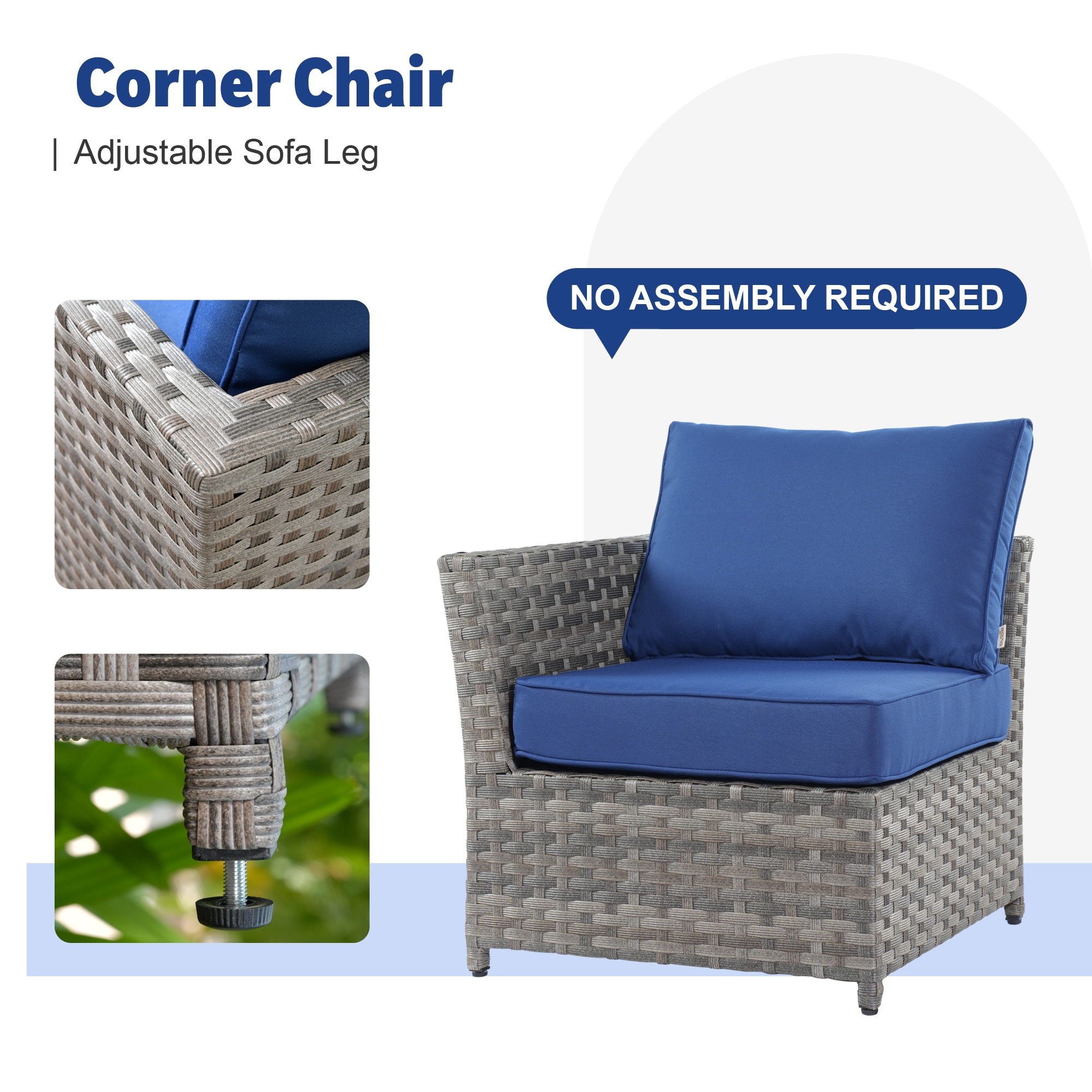 Pouuin SRFPRSA110 Patio-Sofas-Daybeds - View #4
