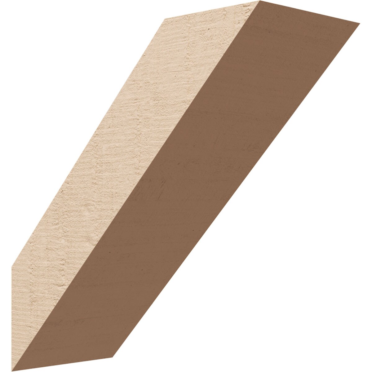 Ekena Millwork BRCUR05X12X12TRARCPR 5-in x 12-in x 12-in Primed Urethane Traditional Woodgrain TimberThane Knee Brace