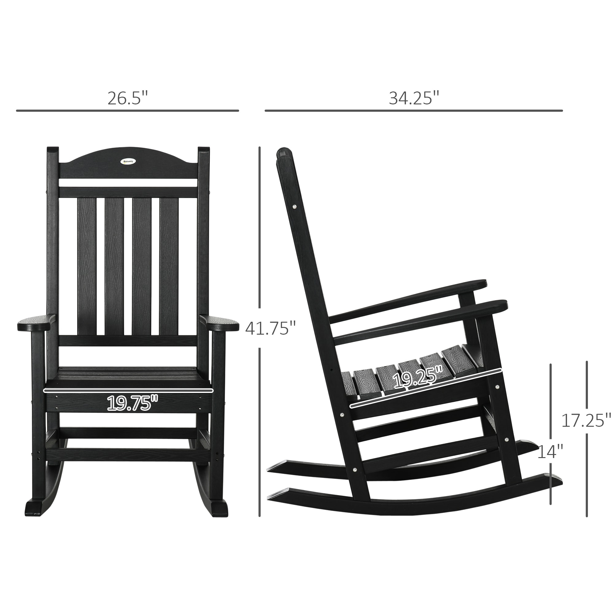 Outsunny 84G-066V01BK Patio-Chairs - View #3