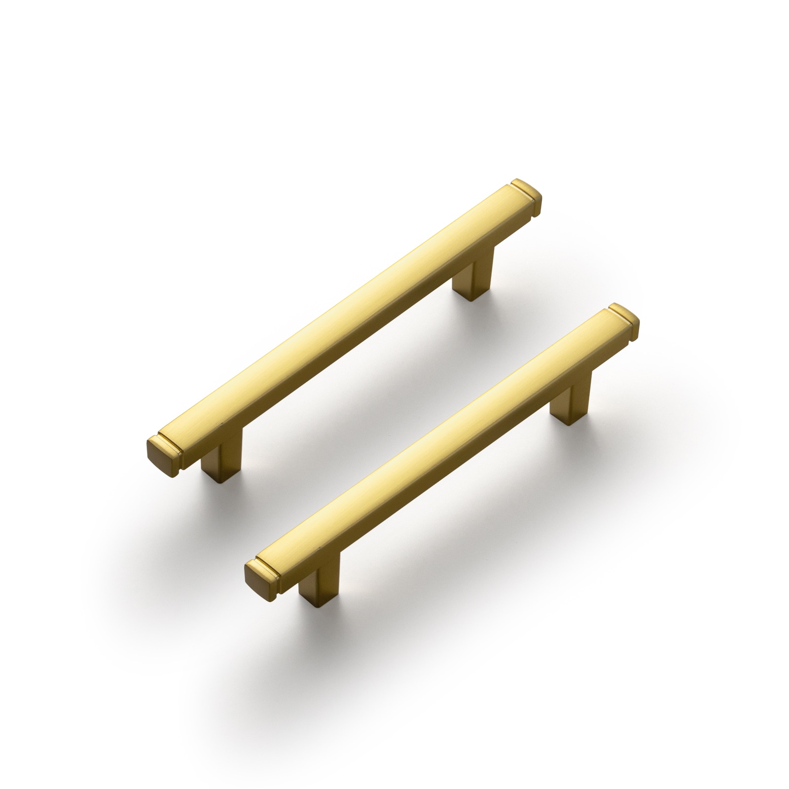 Miaokesen 1814LSJ-96 3-3/4-in , 96mm Center to Center Brushed Gold Rectangular Bar 6 -Pack
