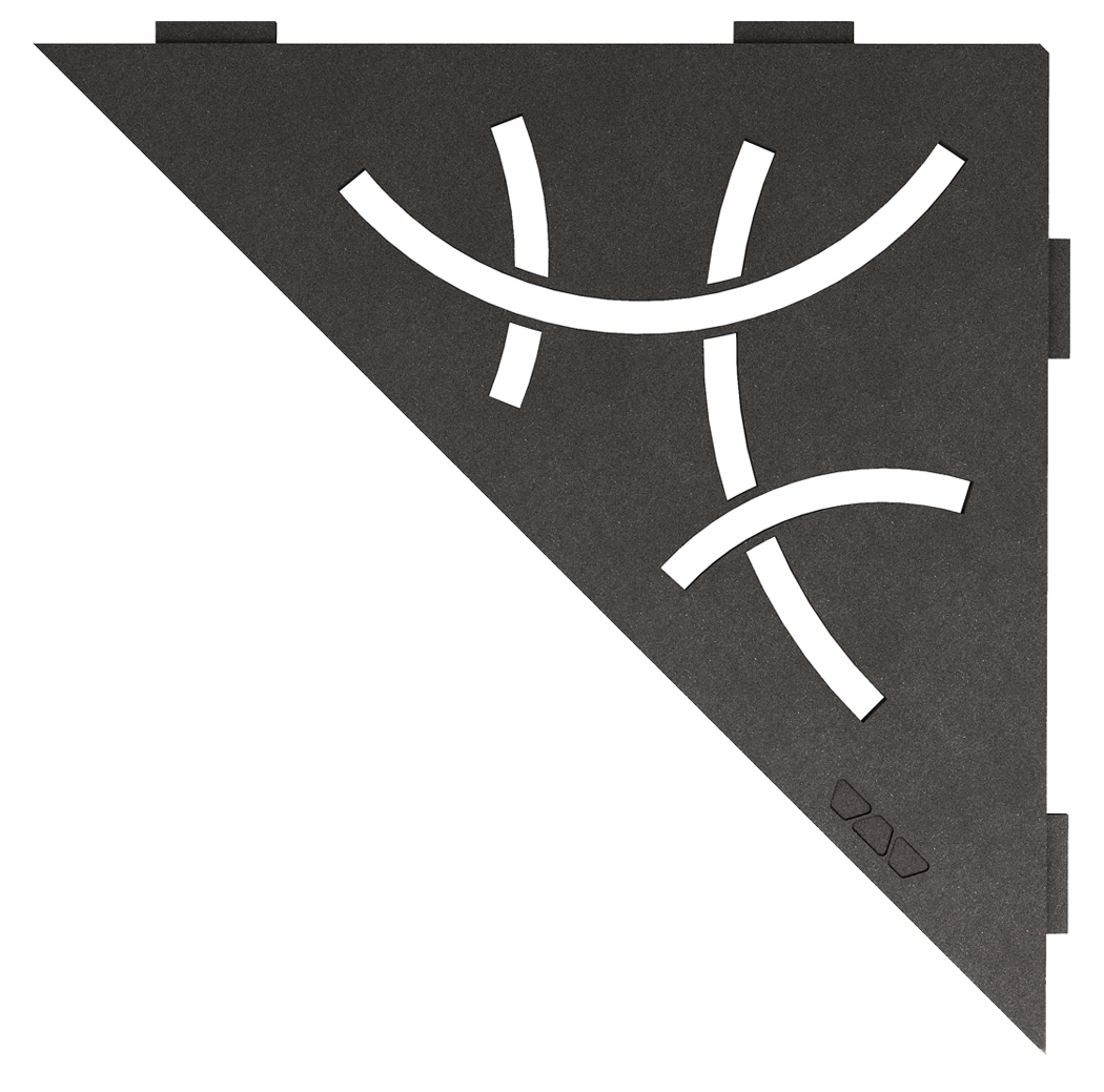Schluter Systems SES1D6TSDA Shelf Triangular Corner Curve Dk Anthracite