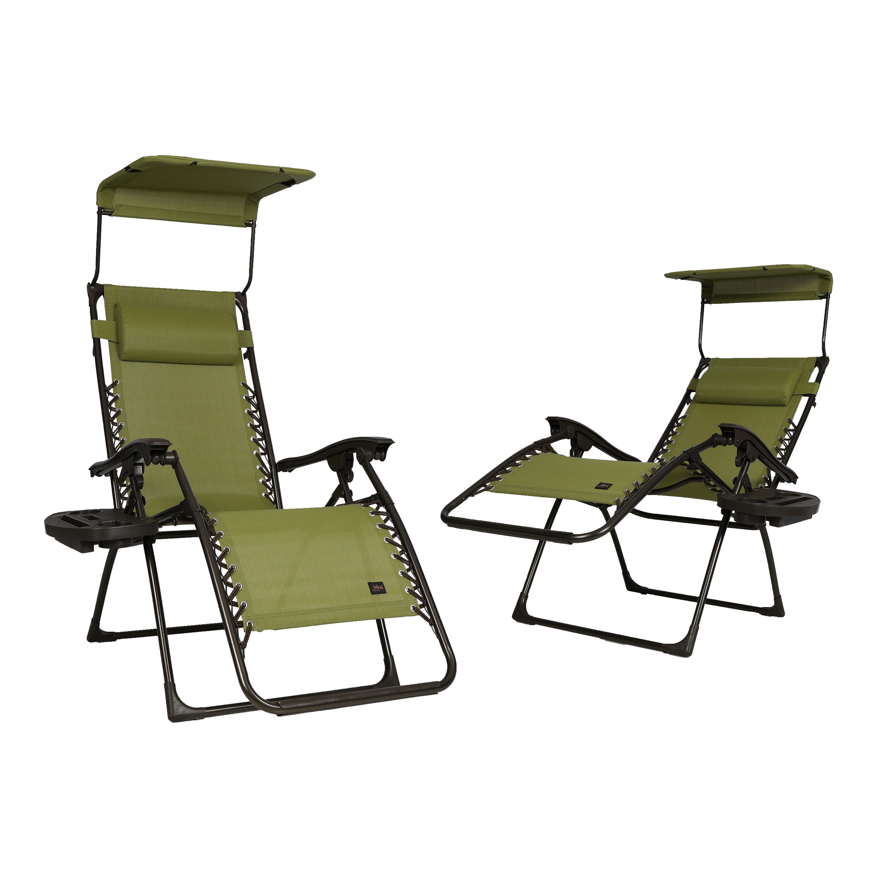 Cesicia Metal Rattan Outdoor Rocking Chair Recliner Chair with Olive Green Cushion for Living Room, Patio, Garden (Set of 2)