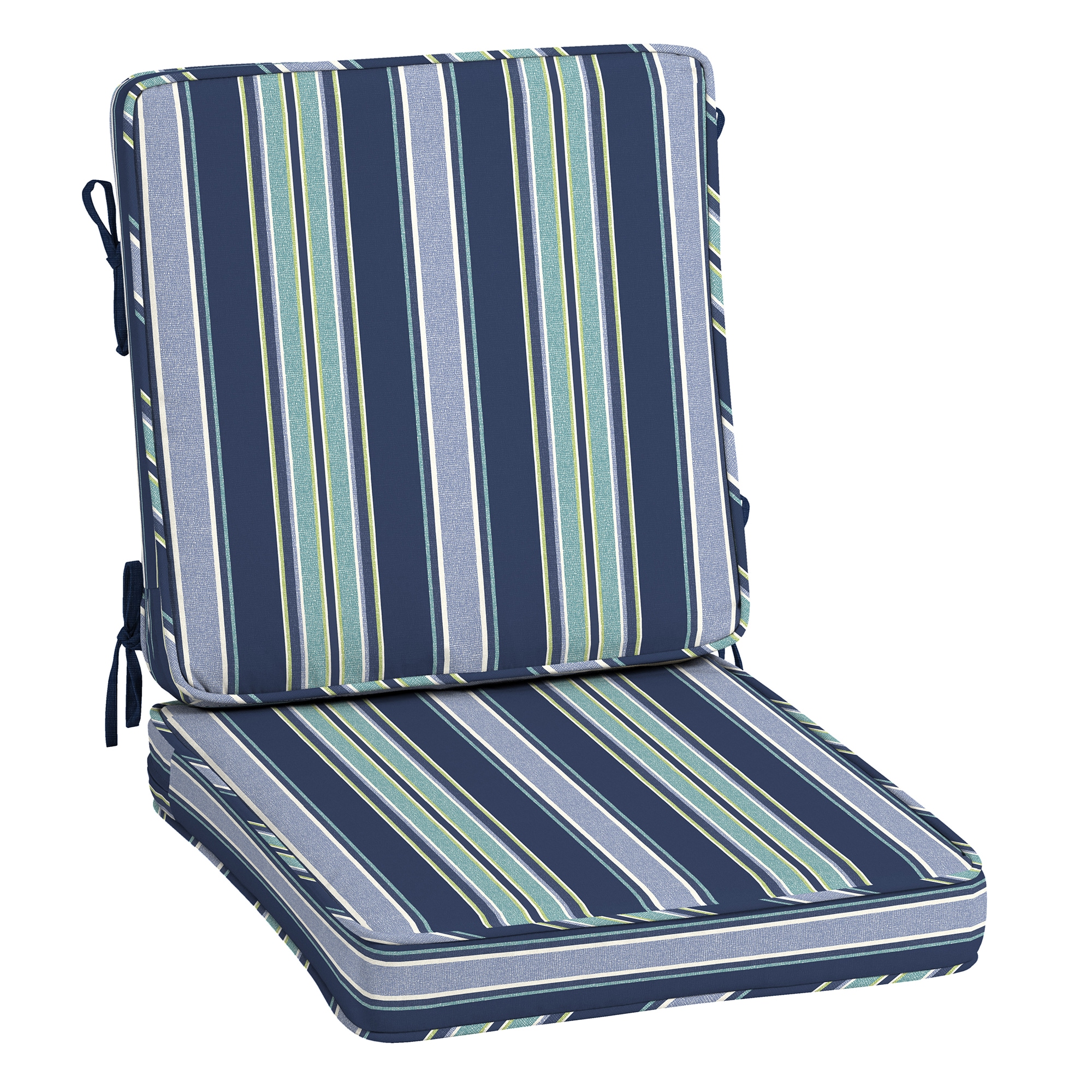 ARDEN TG0PF05B-DKZ1 ProFoam Essentials 20-in x 20-in Sapphire Aurora Blue Stripe Patio chair cushion