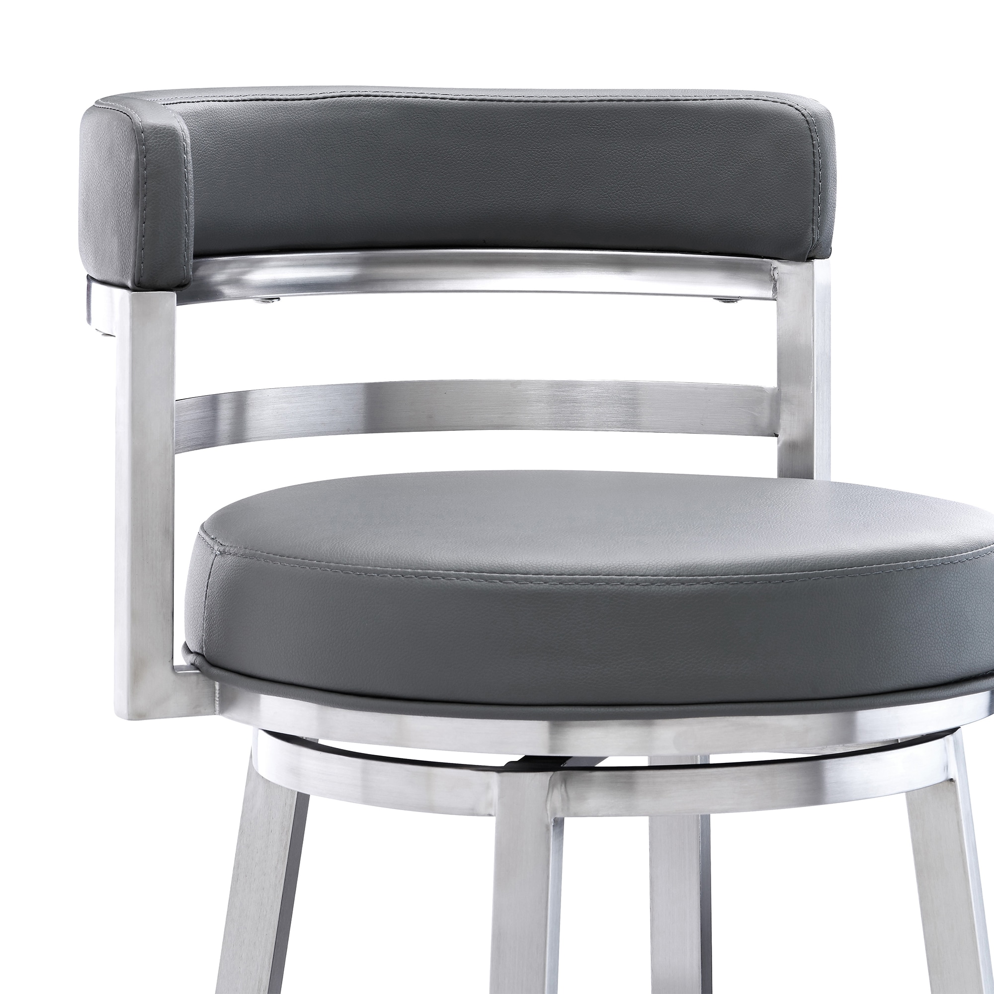 Las Vegas Raiders Gray Swivel Counter HT Stool w/ Back