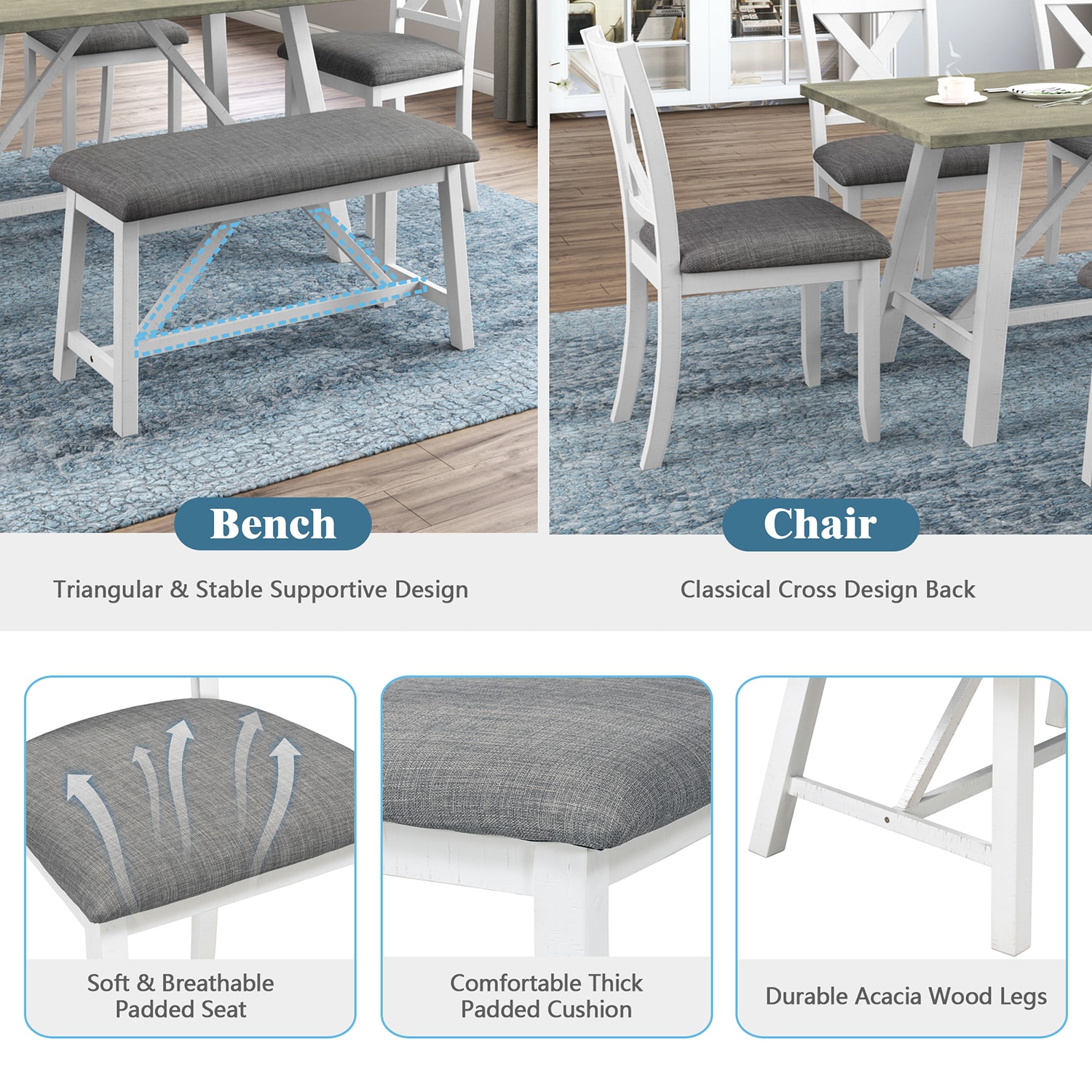 SINOFURN SYA010213WT Dining-Sets - View #16