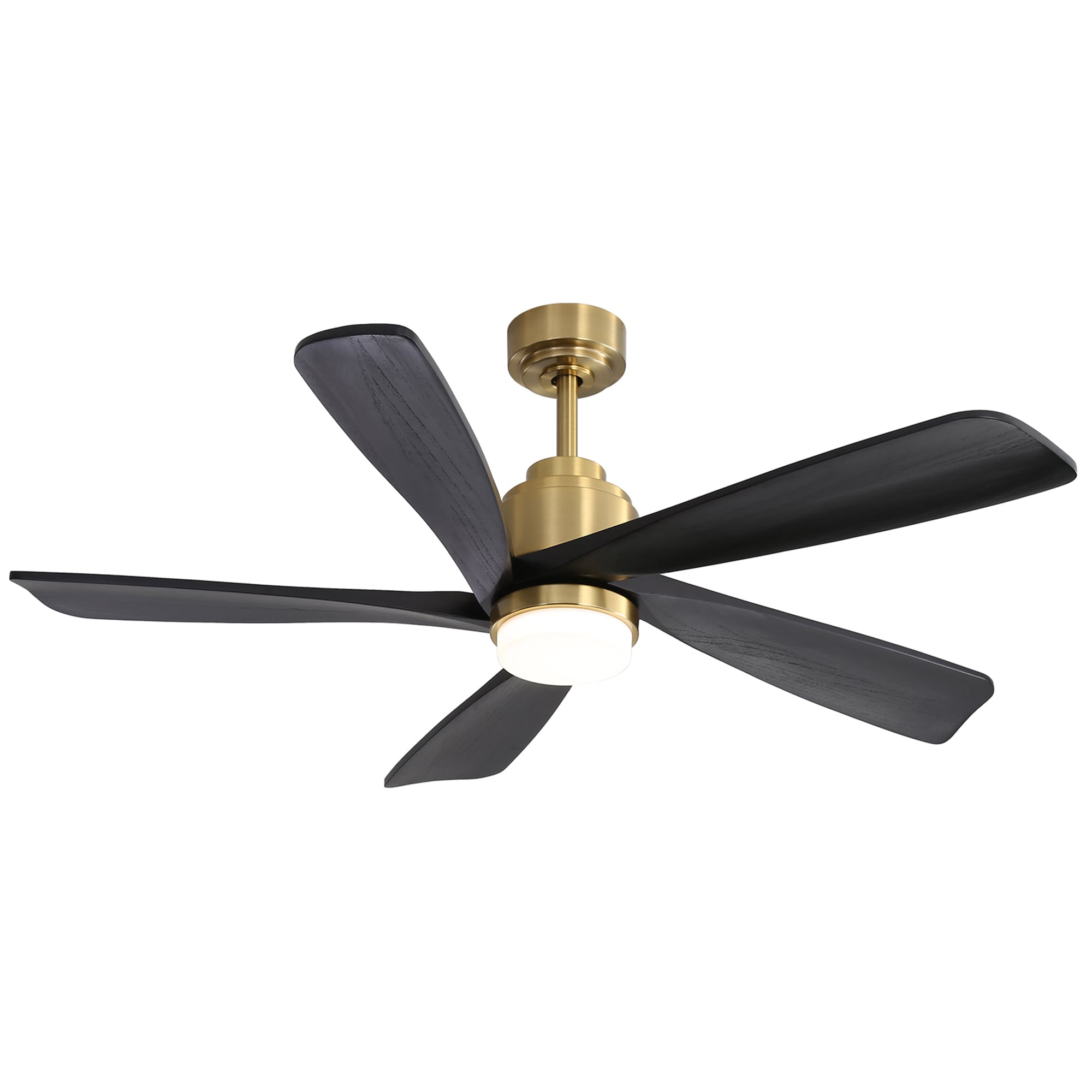 SINOFURN SYD130011GD 52-in Color-Changing Integrated LED Outdoor Gold with Finished Blades Ceiling Fan With Light - Remote Included ( 5 -Blade )