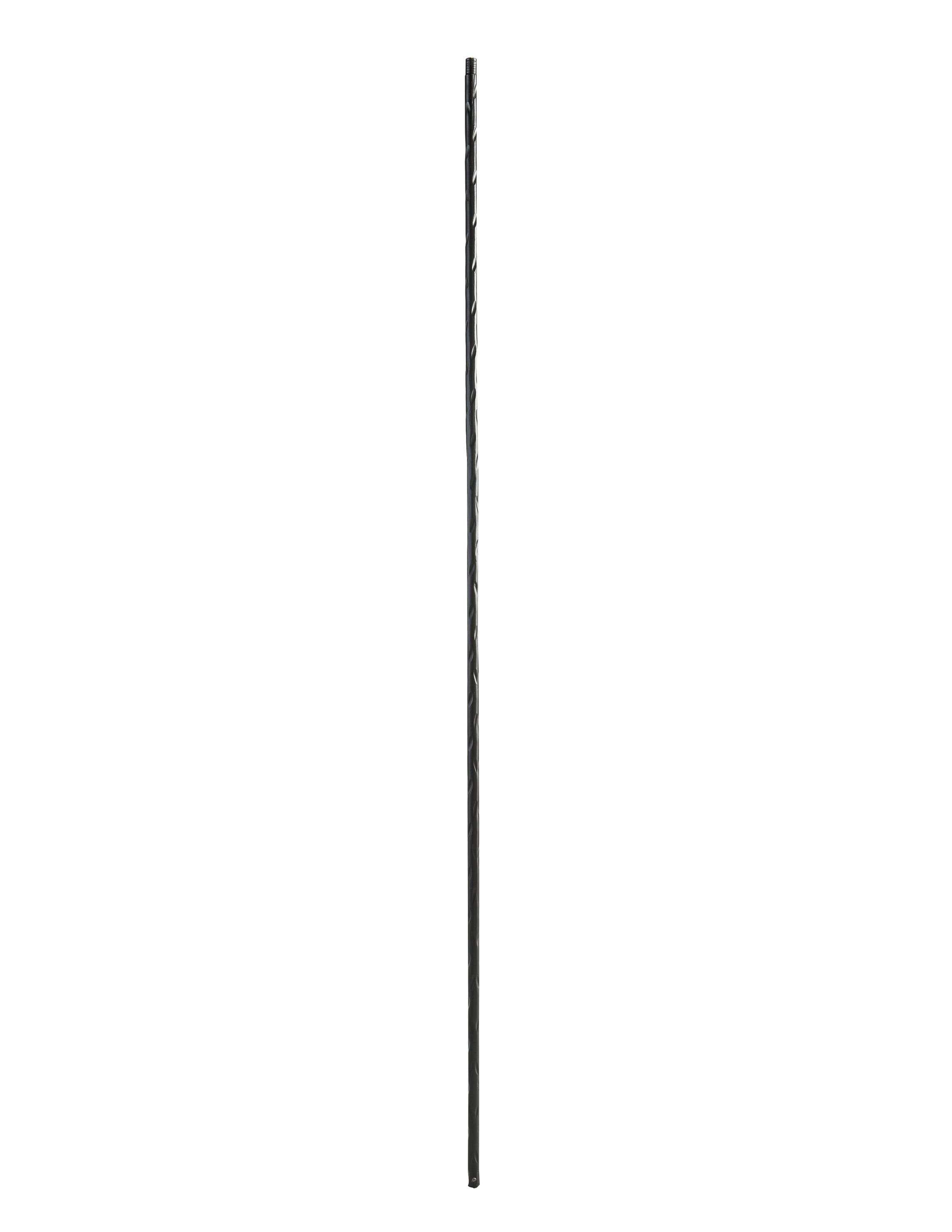 Crown Heritage 4581070FB44 44-in x 0.4724-in Satin Black Wrought Iron Pin Top Hammered Stair Baluster