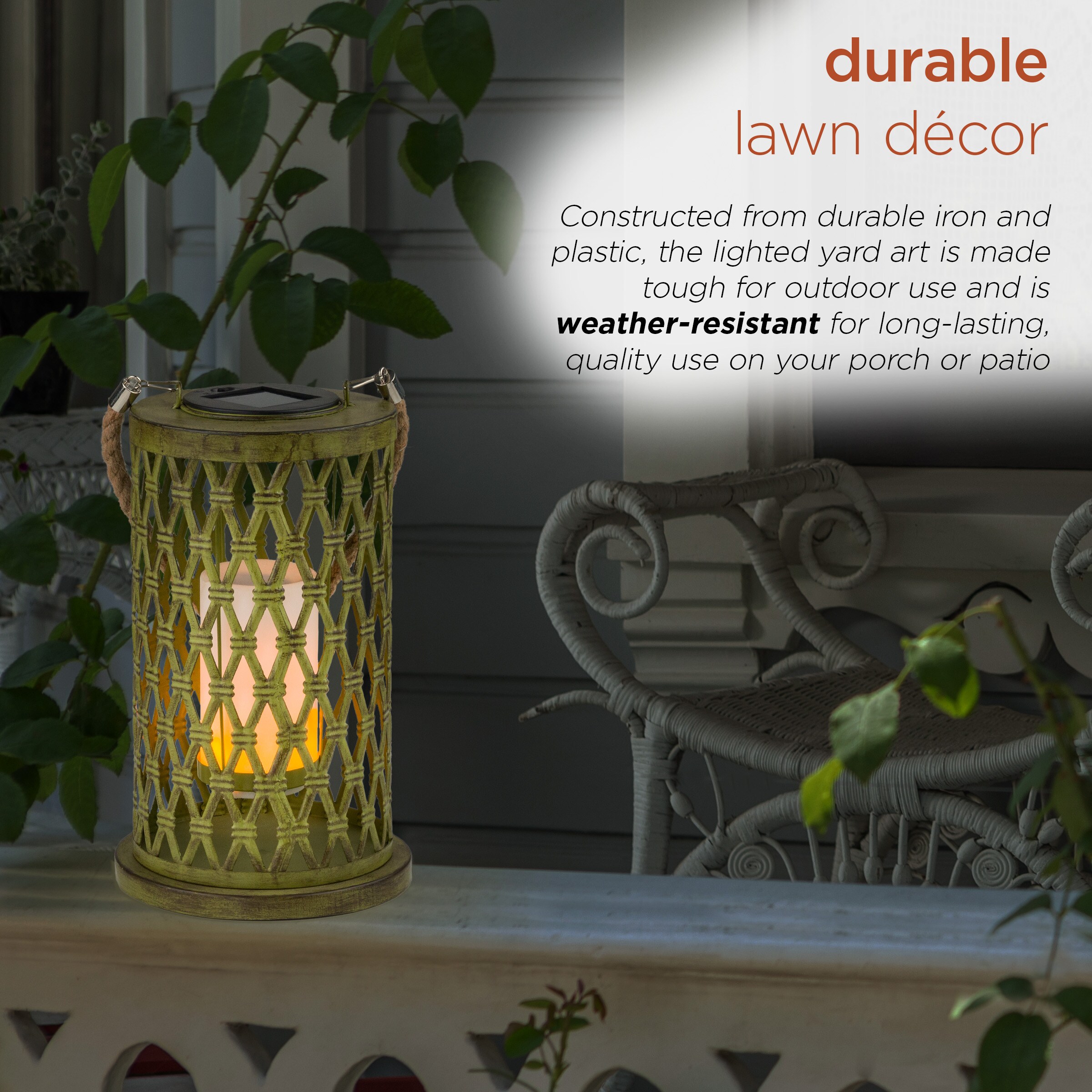 Alpine Corporation QLP1350SLR-HH-TM Outdoor-Decorative-Lanterns - View #6