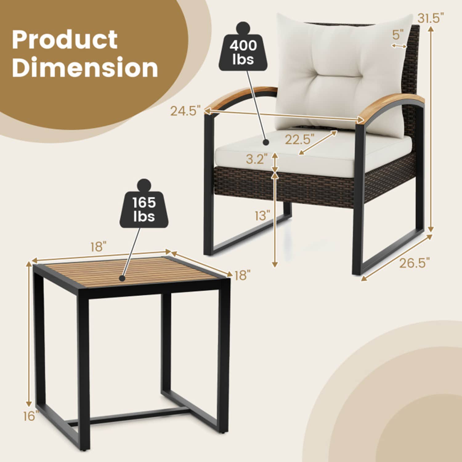 Mondawe OR-30136-DS Patio-Conversation-Sets - View #9