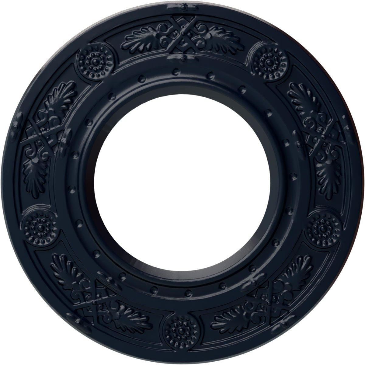 Ekena Millwork CM08DNMDF Daniela 8-in W x 8-in L Painted Midnight Dream Polyurethane Whole Ceiling Medallion