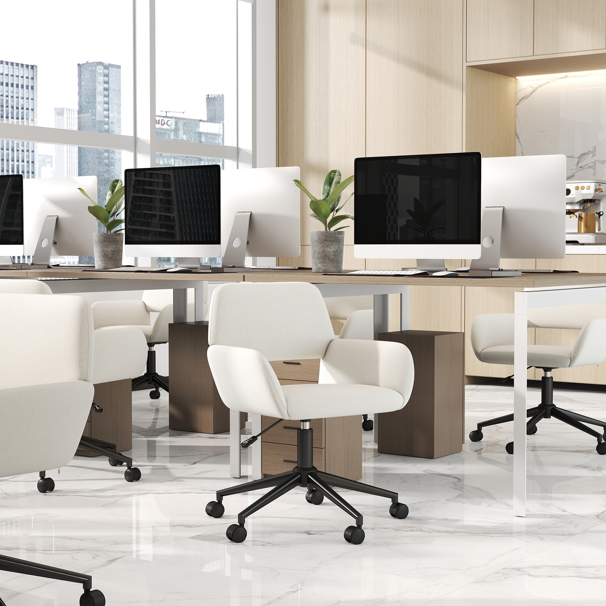 Homy Casa ROSS BEIGE Office-Chairs - View #4